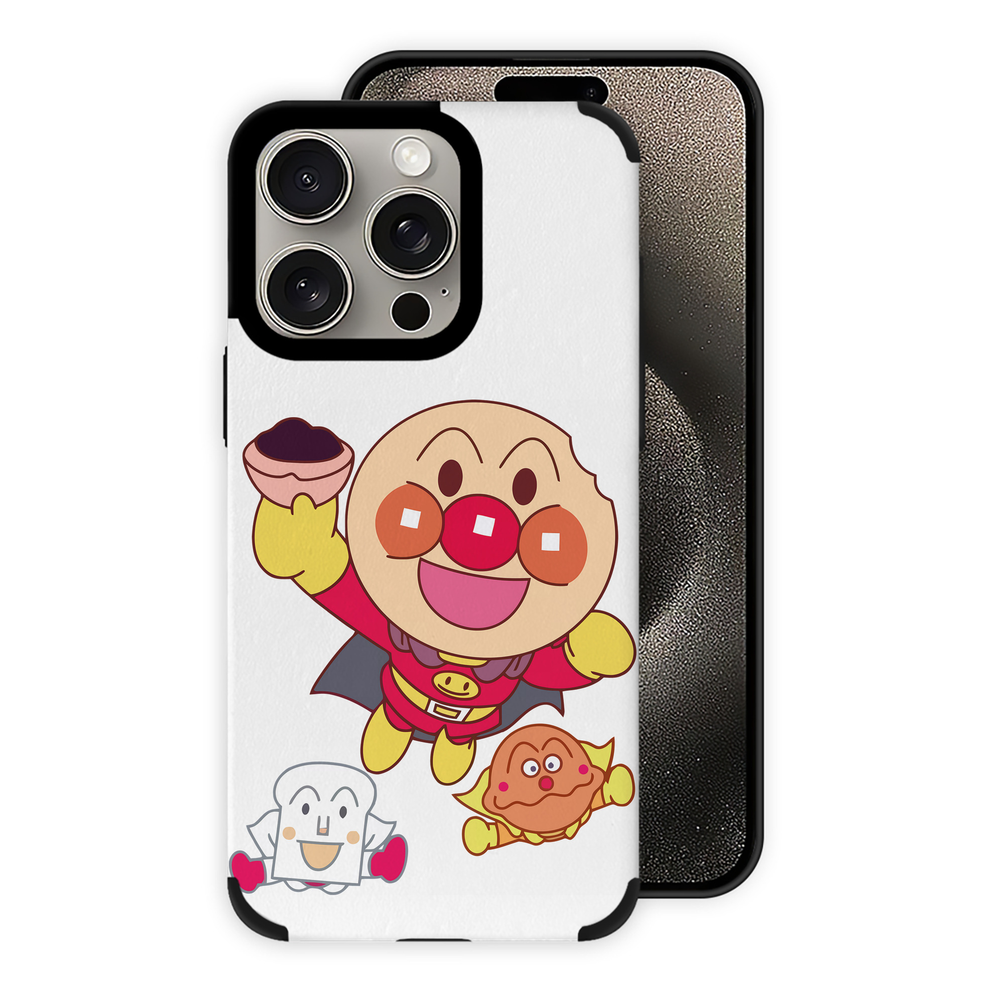 （画像用） アンパンマン Anpanman 【iPhone15ProMax対応】 PUレザー スマホケース 耐衝撃＆黄変防止