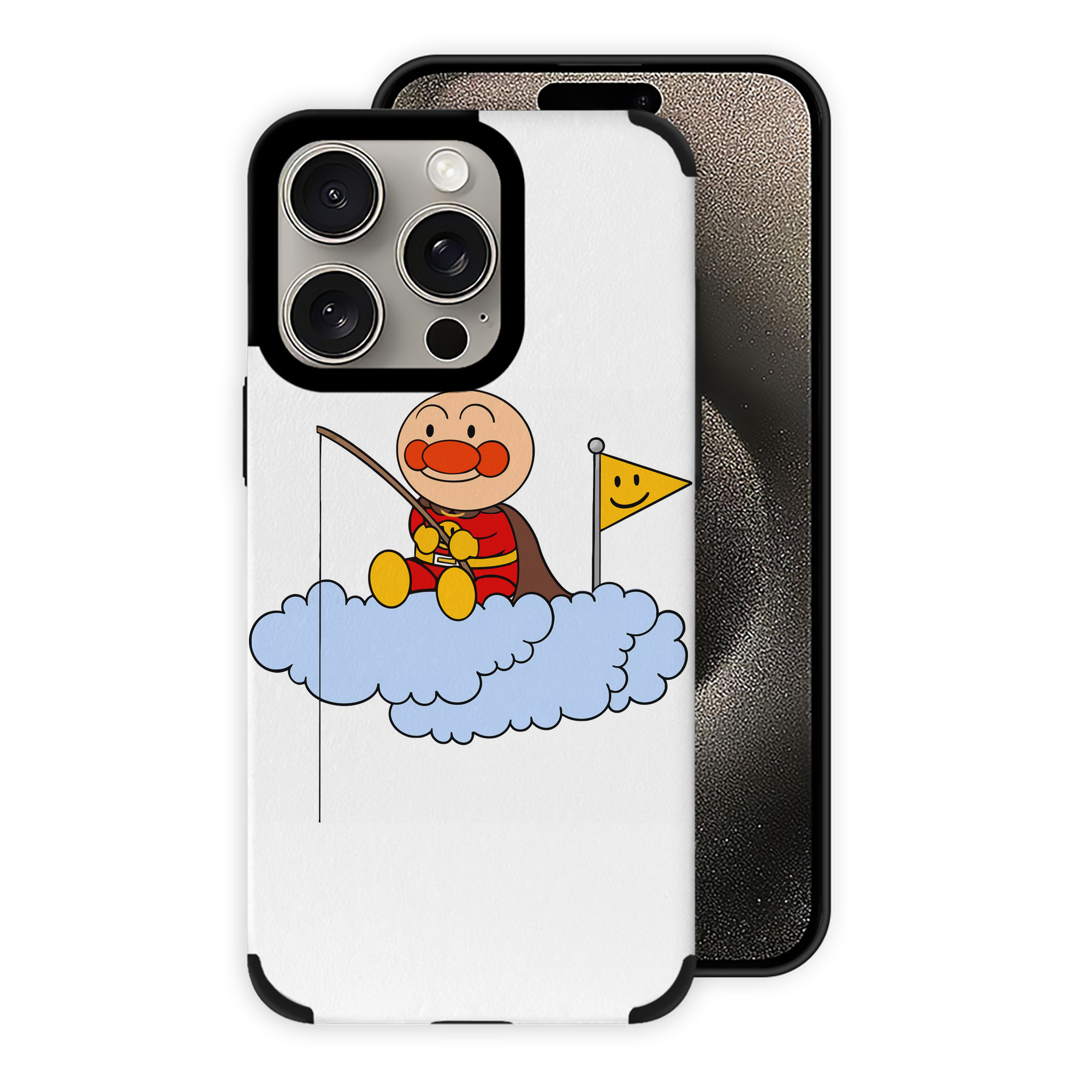 （画像用） アンパンマン Anpanman 【iPhone15ProMax対応】 PUレザー スマホケース 耐衝撃＆黄変防止