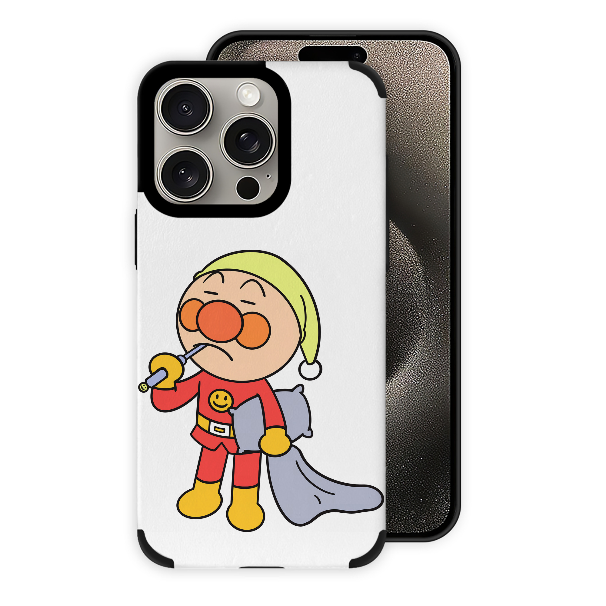 （画像用） アンパンマン Anpanman 【iPhone15ProMax対応】 PUレザー スマホケース 耐衝撃＆黄変防止