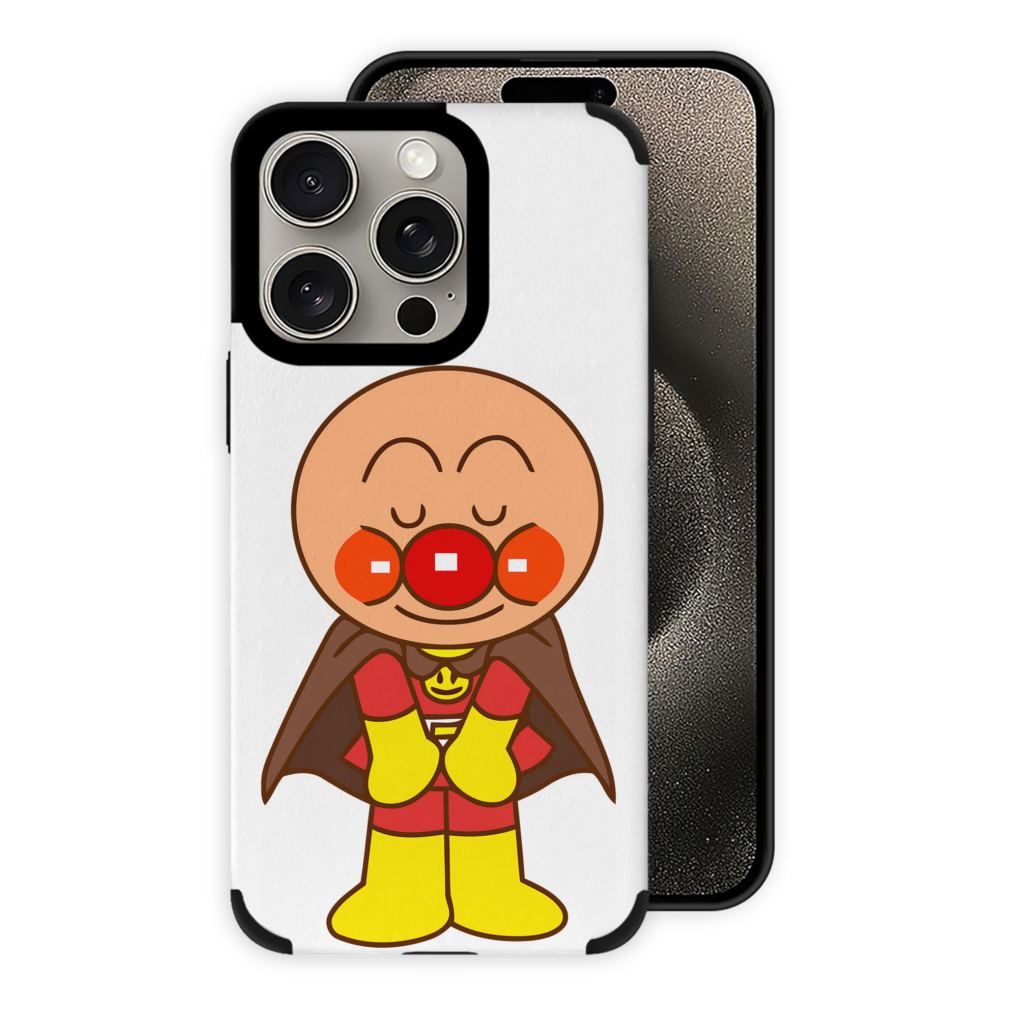 （画像用） アンパンマン Anpanman 【iPhone15ProMax対応】 PUレザー スマホケース 耐衝撃＆黄変防止