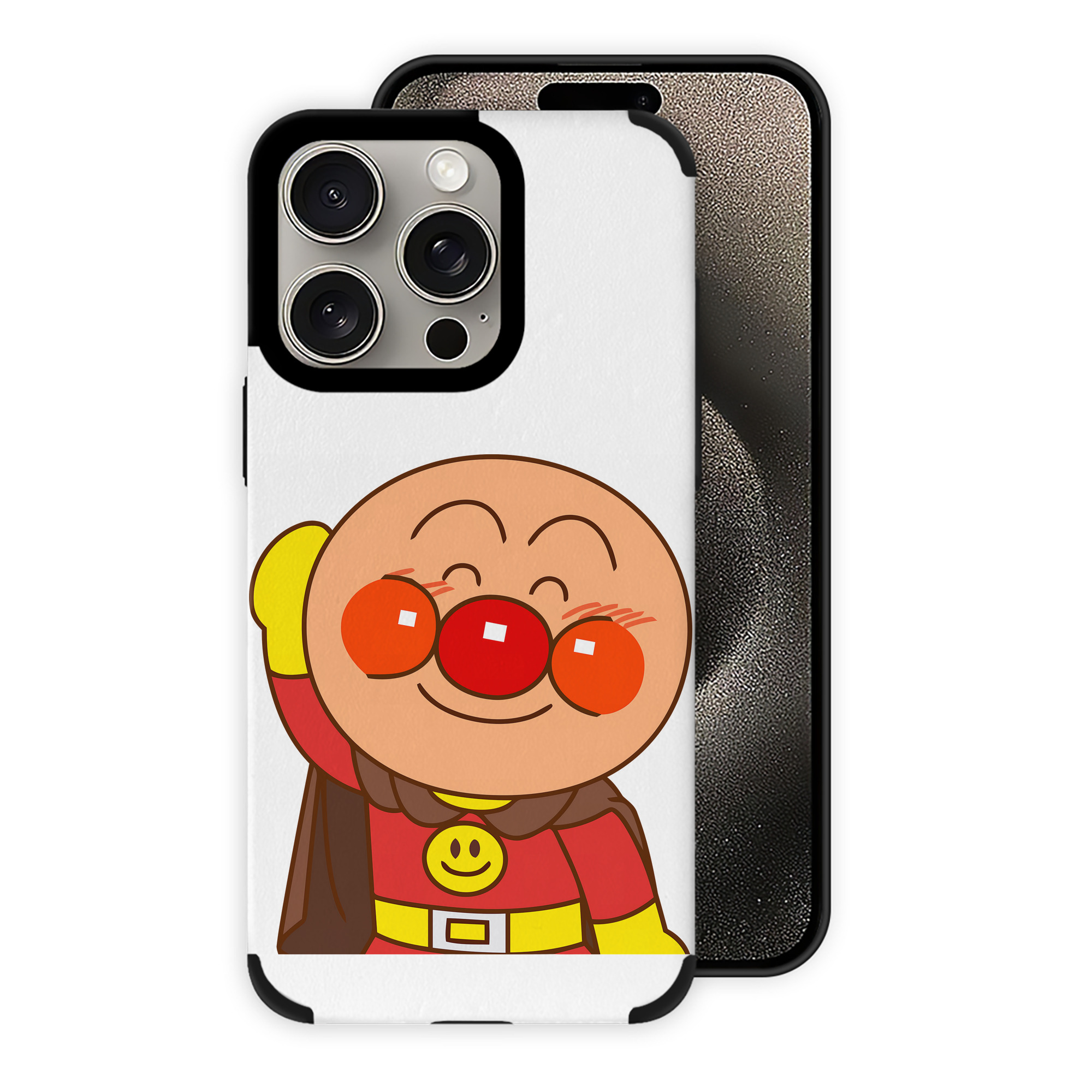 （画像用） アンパンマン Anpanman 【iPhone15ProMax対応】 PUレザー スマホケース 耐衝撃＆黄変防止