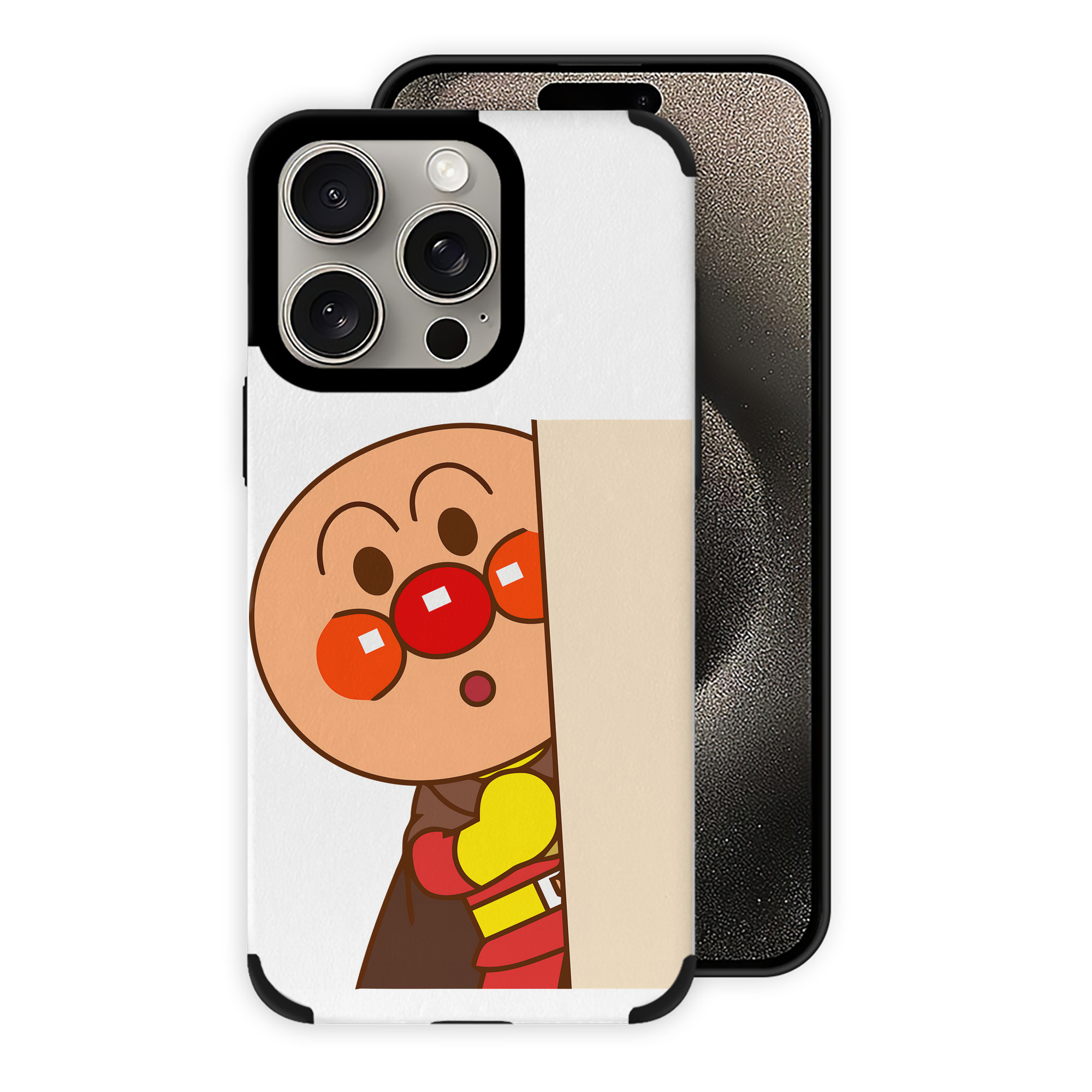 （画像用） アンパンマン Anpanman 【iPhone15ProMax対応】 PUレザー スマホケース 耐衝撃＆黄変防止