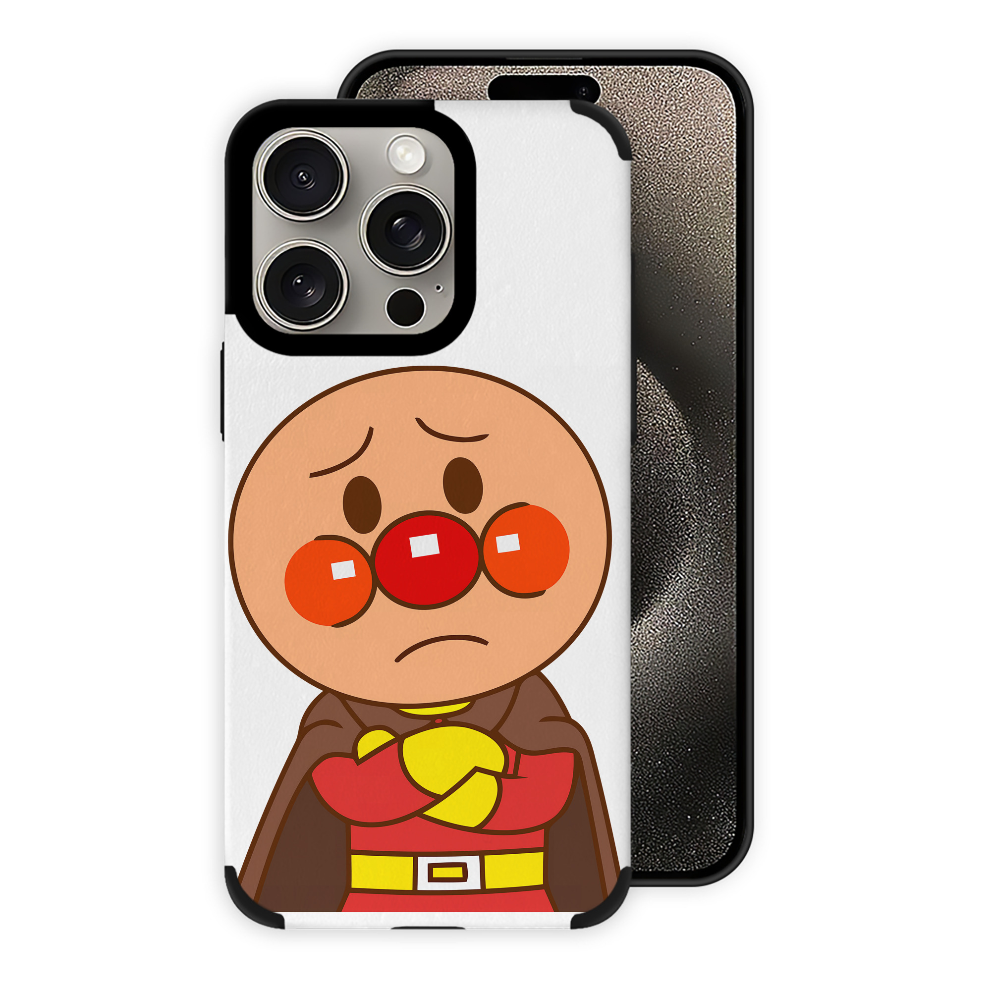 （画像用） アンパンマン Anpanman 【iPhone15ProMax対応】 PUレザー スマホケース 耐衝撃＆黄変防止