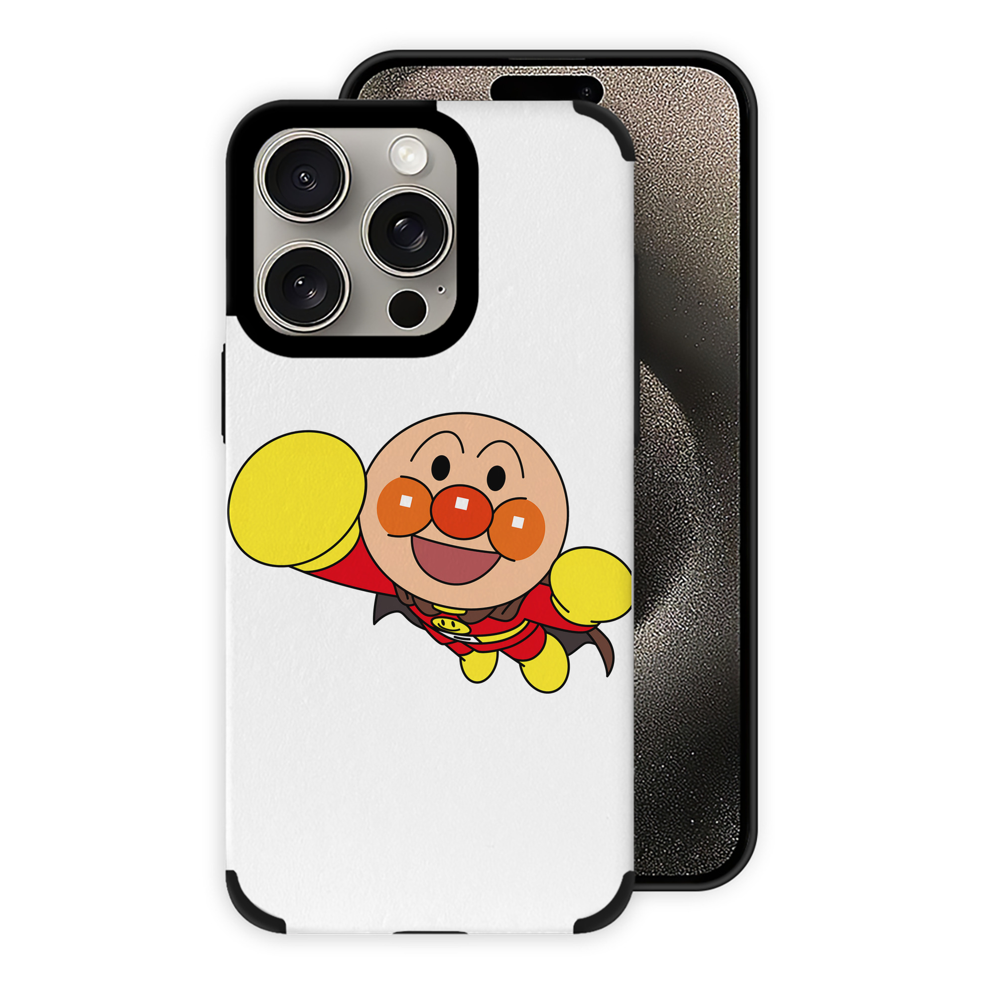 （画像用） アンパンマン Anpanman 【iPhone15ProMax対応】 PUレザー スマホケース 耐衝撃＆黄変防止