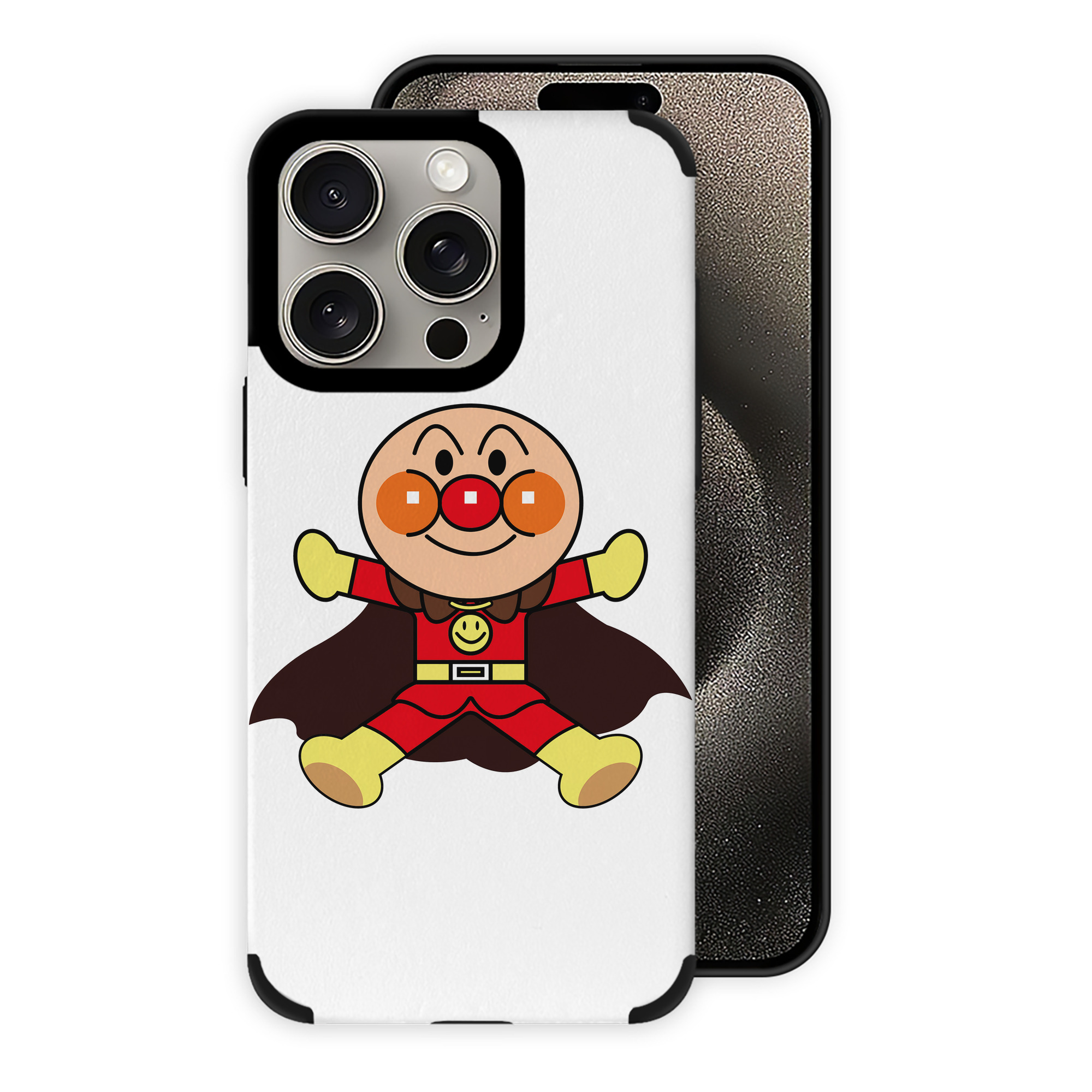 （画像用） アンパンマン Anpanman 【iPhone15ProMax対応】 PUレザー スマホケース 耐衝撃＆黄変防止