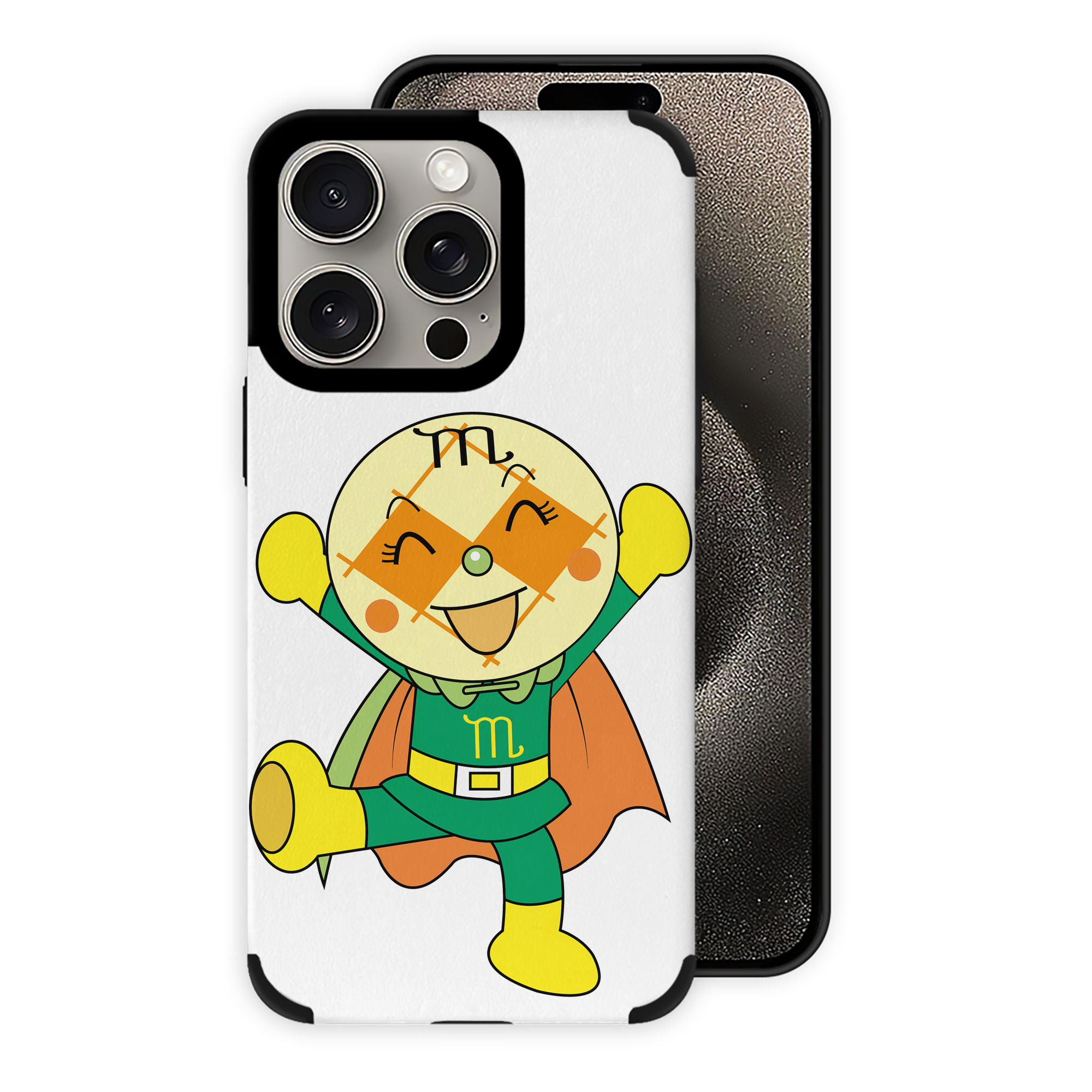 （画像用） アンパンマン Anpanman 【iPhone15ProMax対応】 PUレザー スマホケース 耐衝撃＆黄変防止