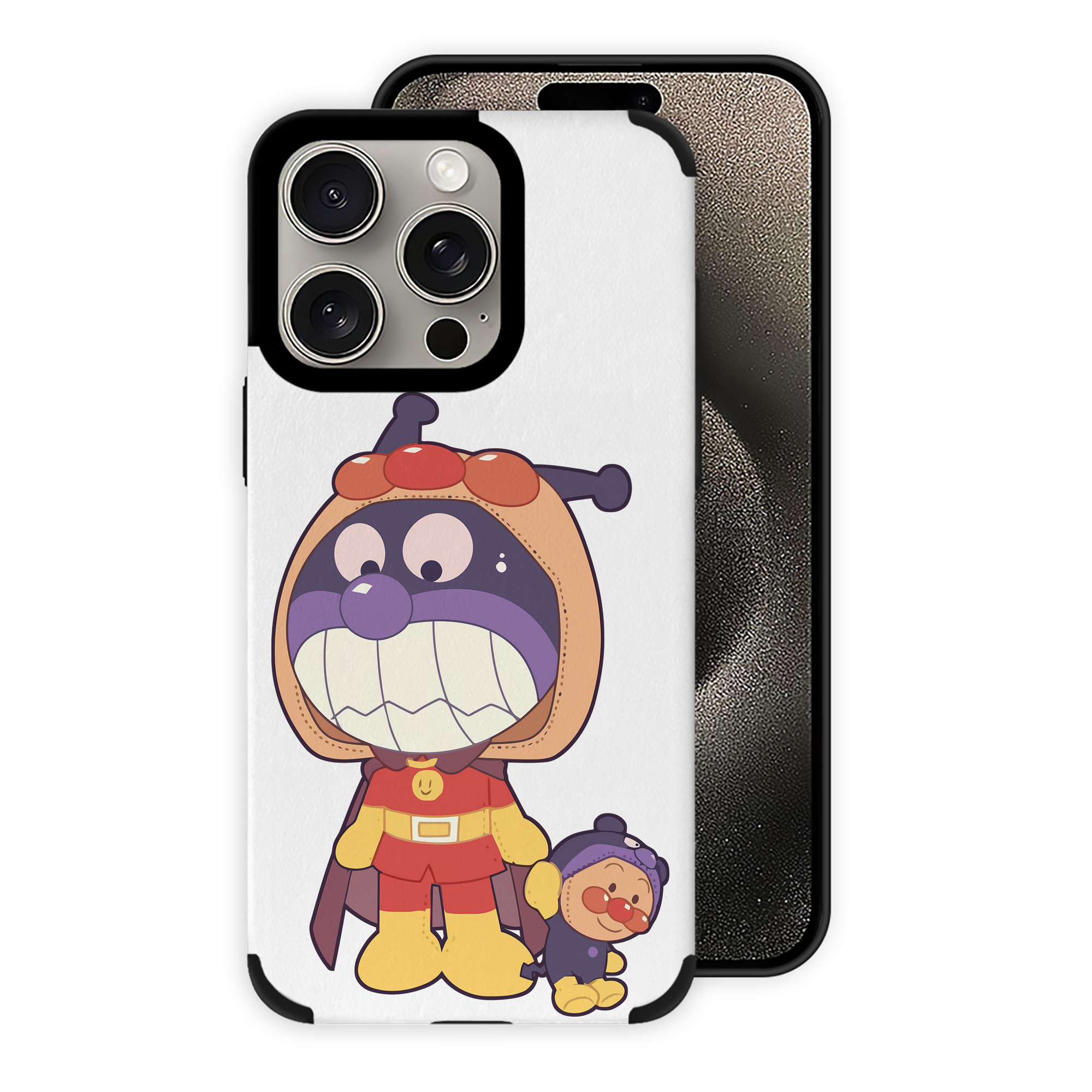 （画像用） アンパンマン Anpanman 【iPhone15ProMax対応】 PUレザー スマホケース 耐衝撃＆黄変防止