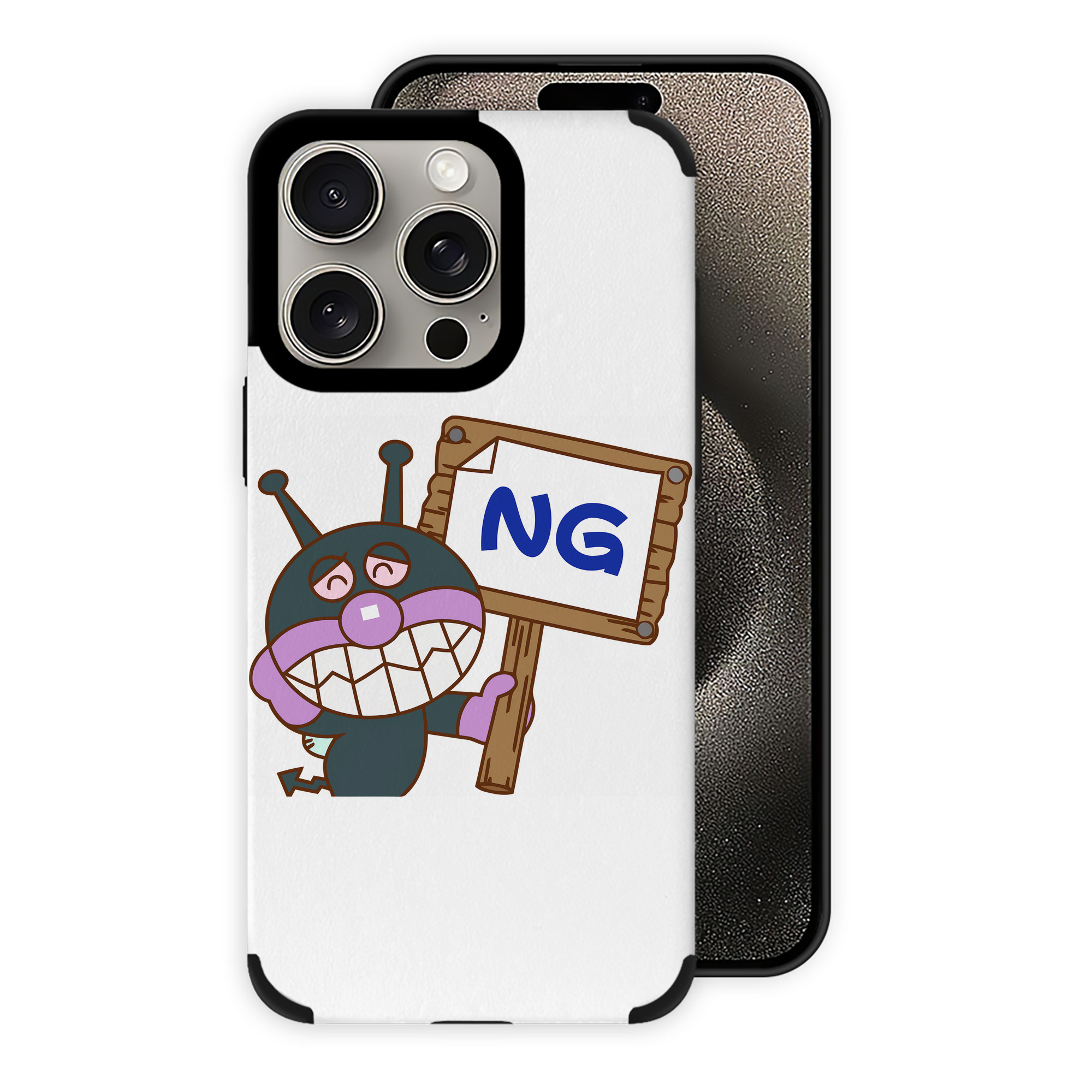 （画像用） アンパンマン Anpanman 【iPhone15ProMax対応】 PUレザー スマホケース 耐衝撃＆黄変防止