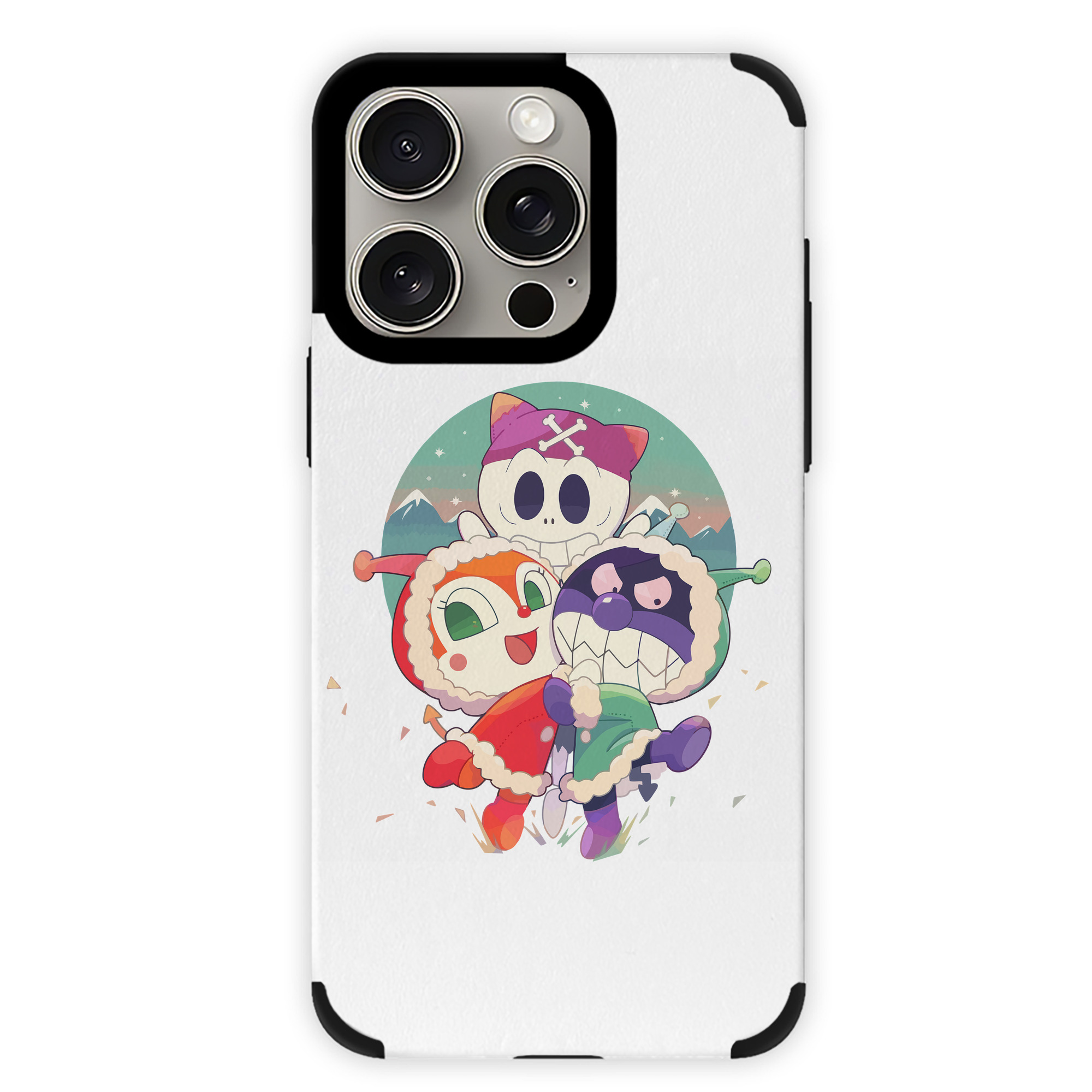 （画像用） アンパンマン Anpanman 【iPhone15ProMax対応】 PUレザー スマホケース 耐衝撃＆黄変防止