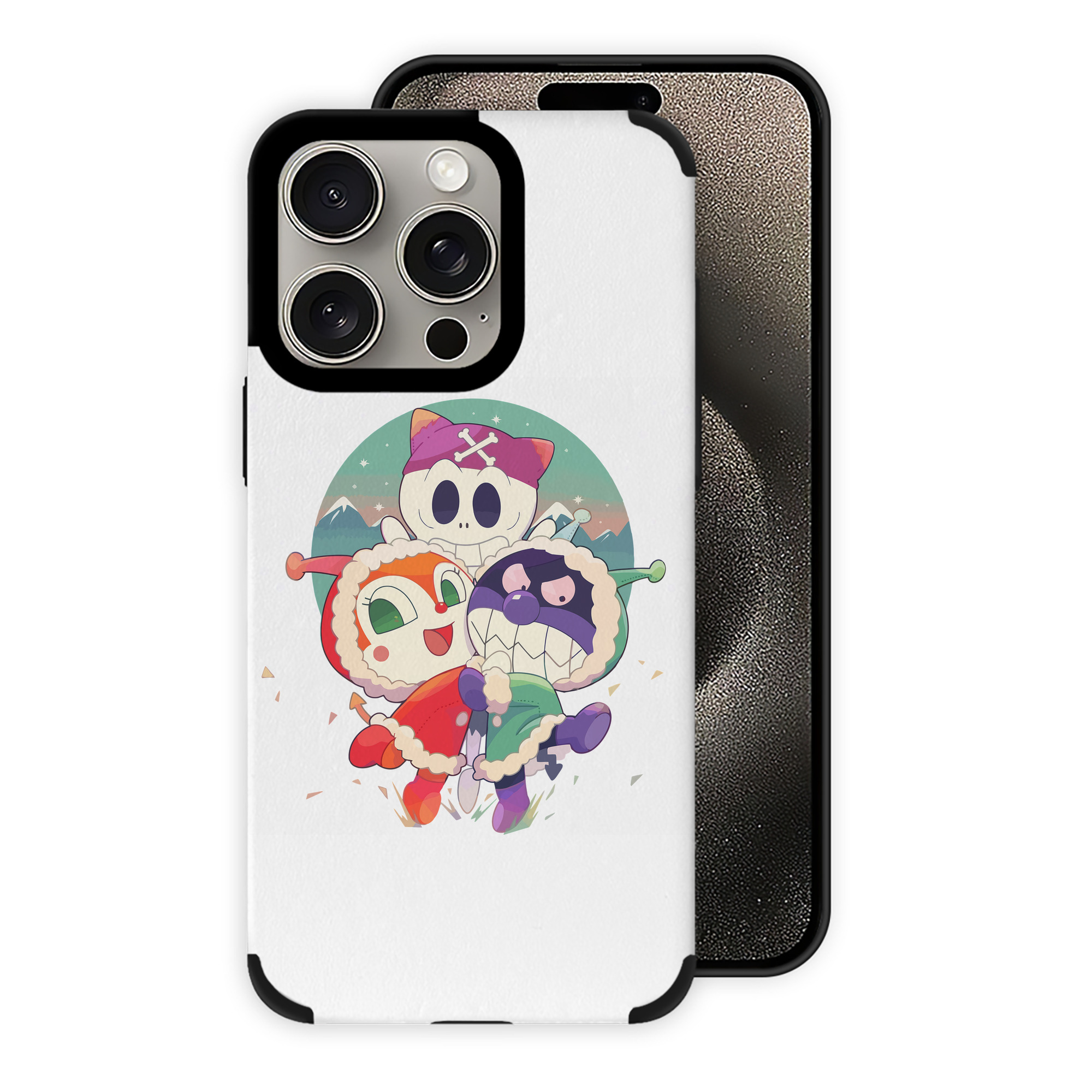 （画像用） アンパンマン Anpanman 【iPhone15ProMax対応】 PUレザー スマホケース 耐衝撃＆黄変防止