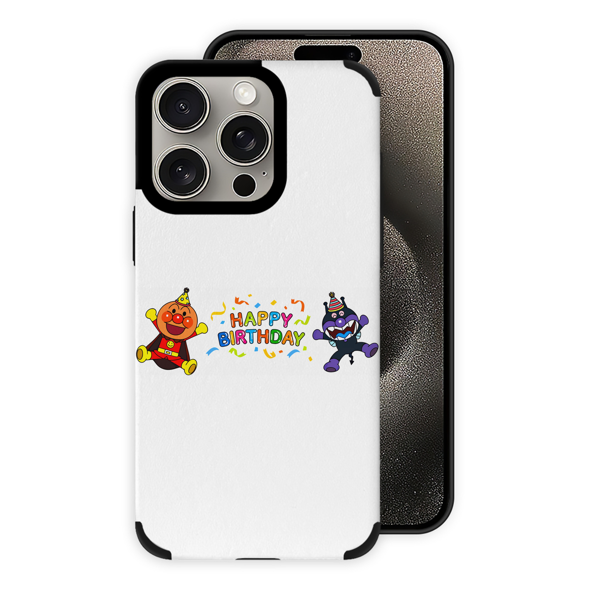 （画像用） アンパンマン Anpanman 【iPhone15ProMax対応】 PUレザー スマホケース 耐衝撃＆黄変防止