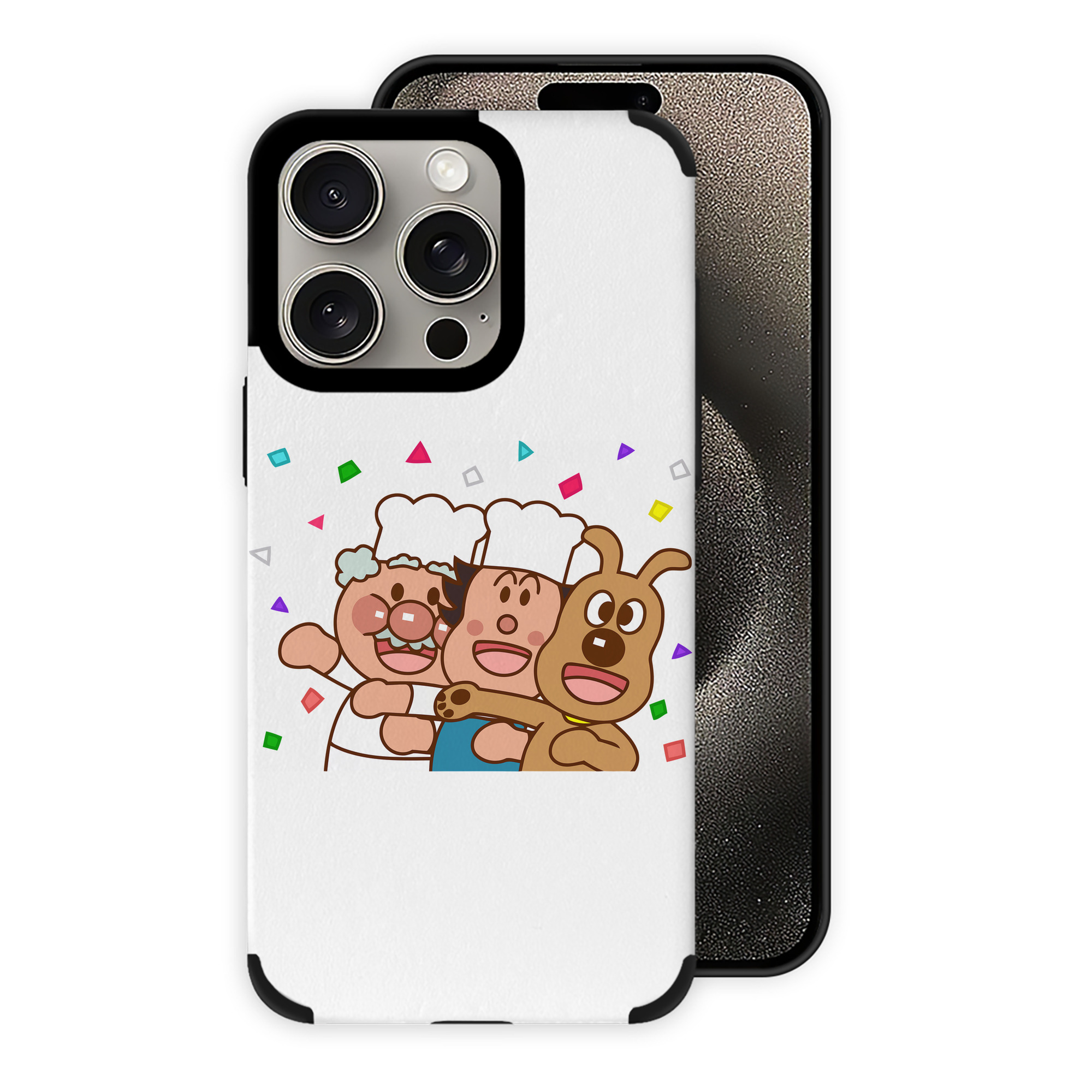 （画像用） アンパンマン Anpanman 【iPhone15ProMax対応】 PUレザー スマホケース 耐衝撃＆黄変防止