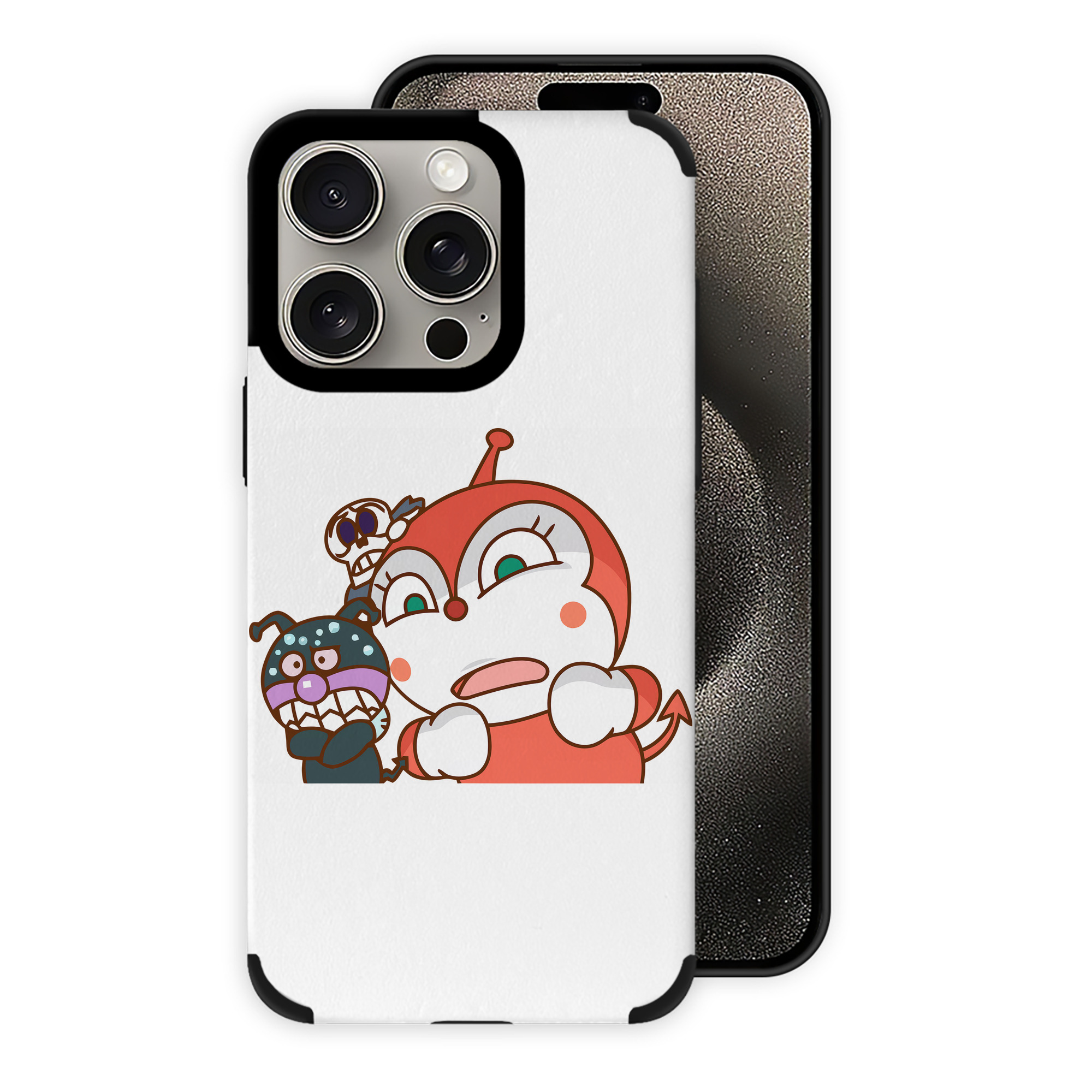 （画像用） アンパンマン Anpanman 【iPhone15ProMax対応】 PUレザー スマホケース 耐衝撃＆黄変防止