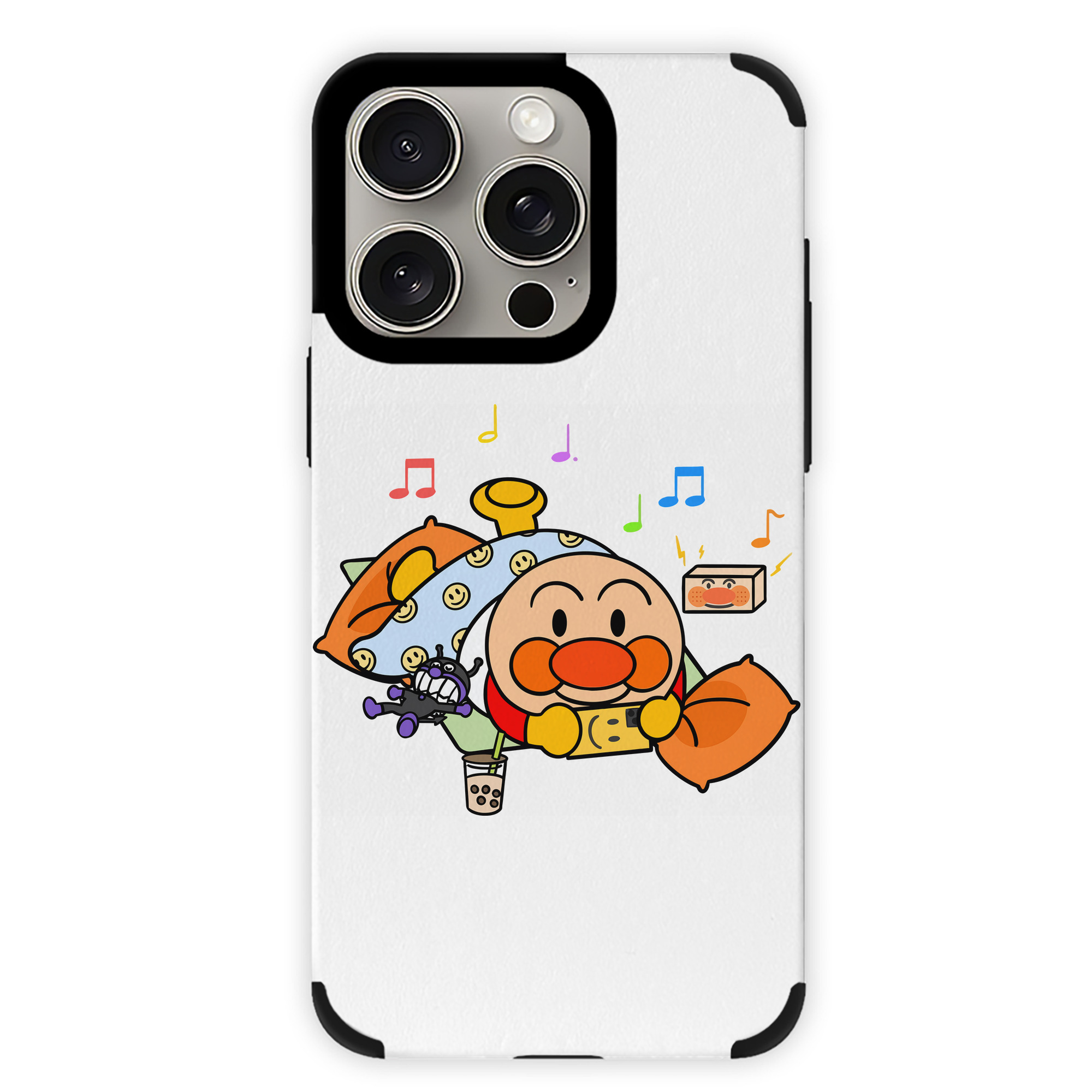 （画像用） アンパンマン Anpanman 【iPhone15ProMax対応】 PUレザー スマホケース 耐衝撃＆黄変防止