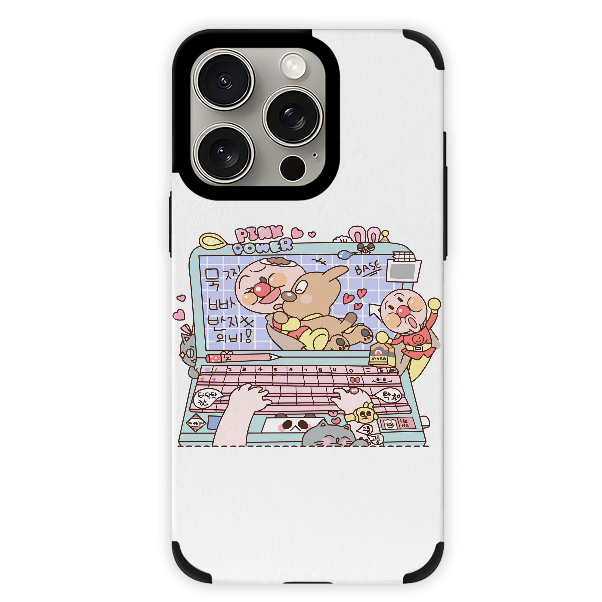 （画像用） アンパンマン Anpanman 【iPhone15ProMax対応】 PUレザー スマホケース 耐衝撃＆黄変防止