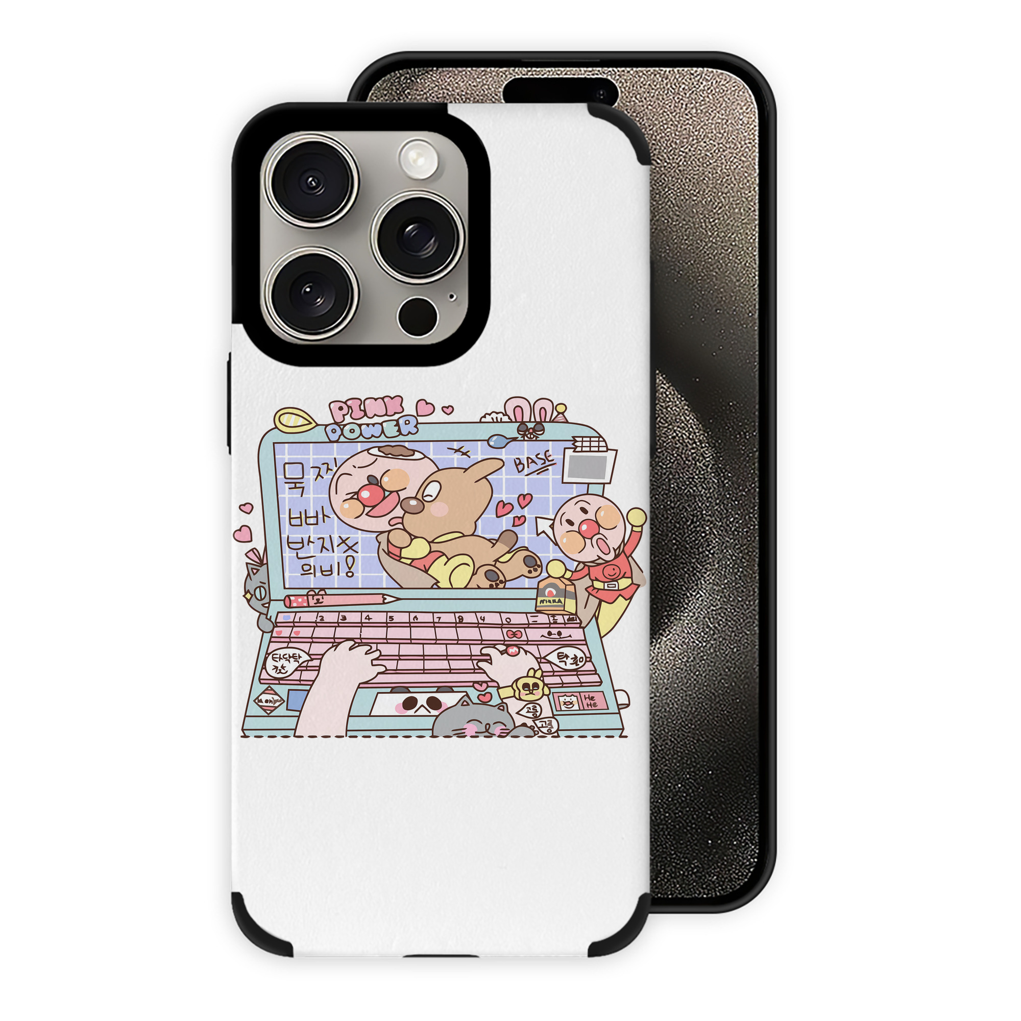 （画像用） アンパンマン Anpanman 【iPhone15ProMax対応】 PUレザー スマホケース 耐衝撃＆黄変防止