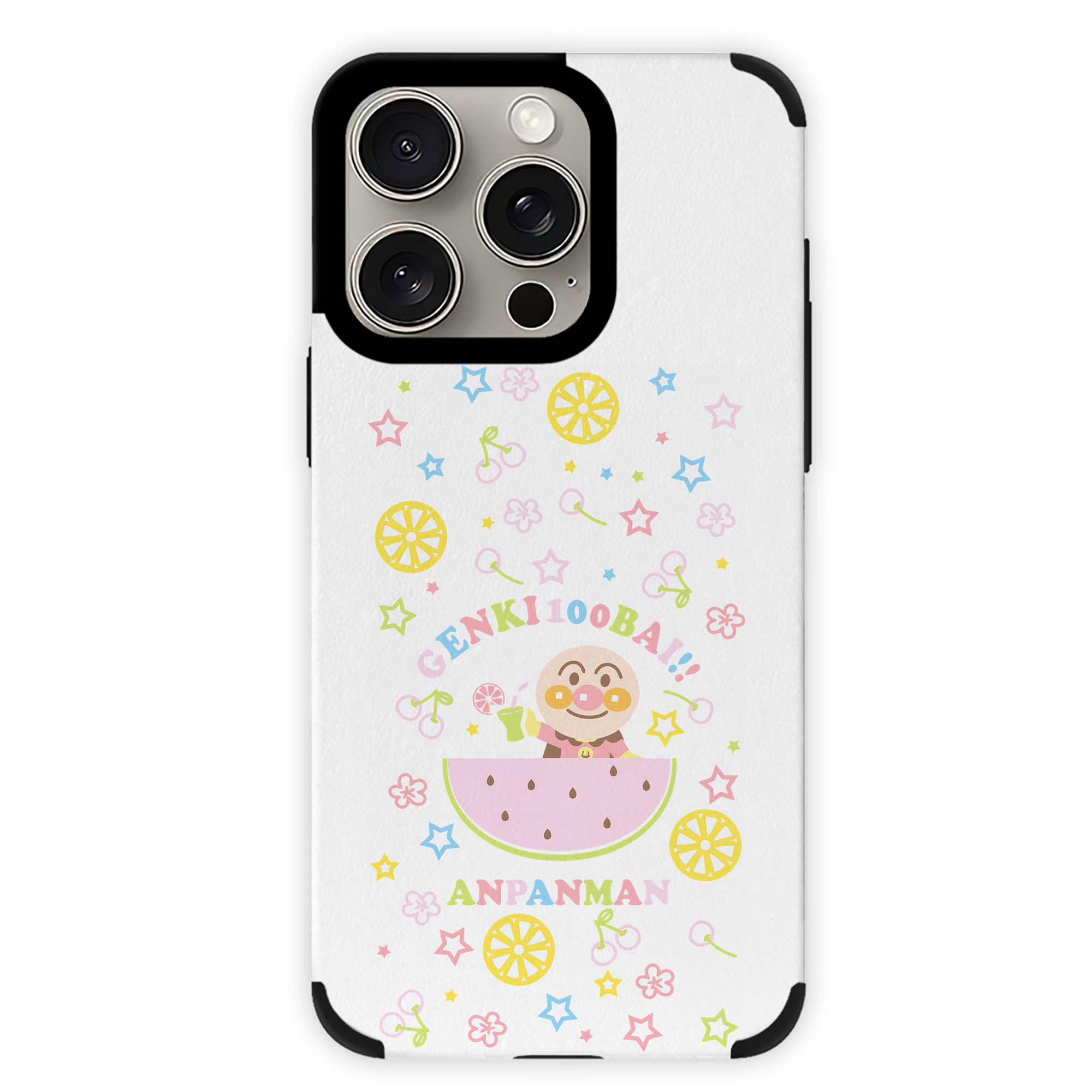 （画像用） アンパンマン Anpanman 【iPhone15ProMax対応】 PUレザー スマホケース 耐衝撃＆黄変防止