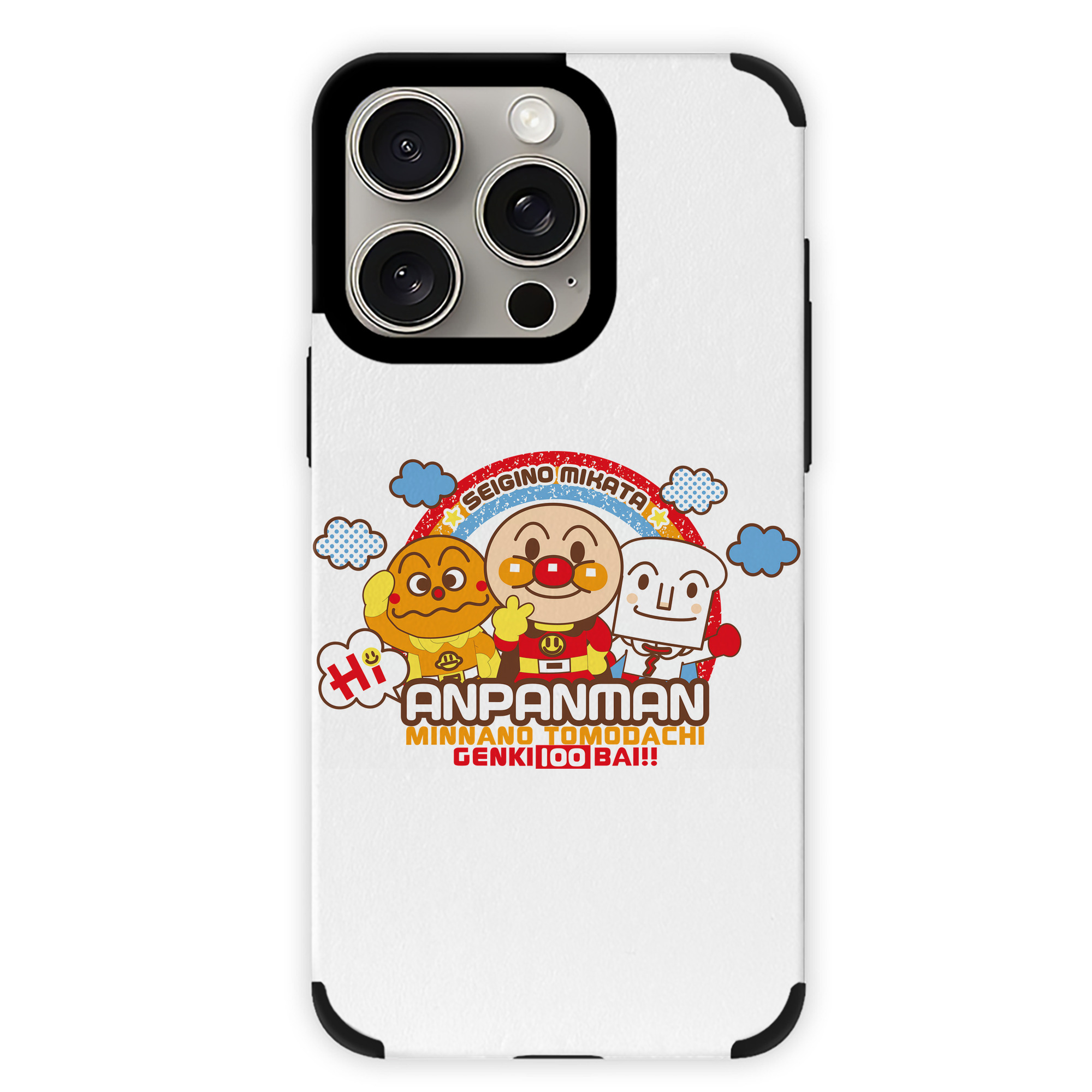 （画像用） アンパンマン Anpanman 【iPhone15ProMax対応】 PUレザー スマホケース 耐衝撃＆黄変防止