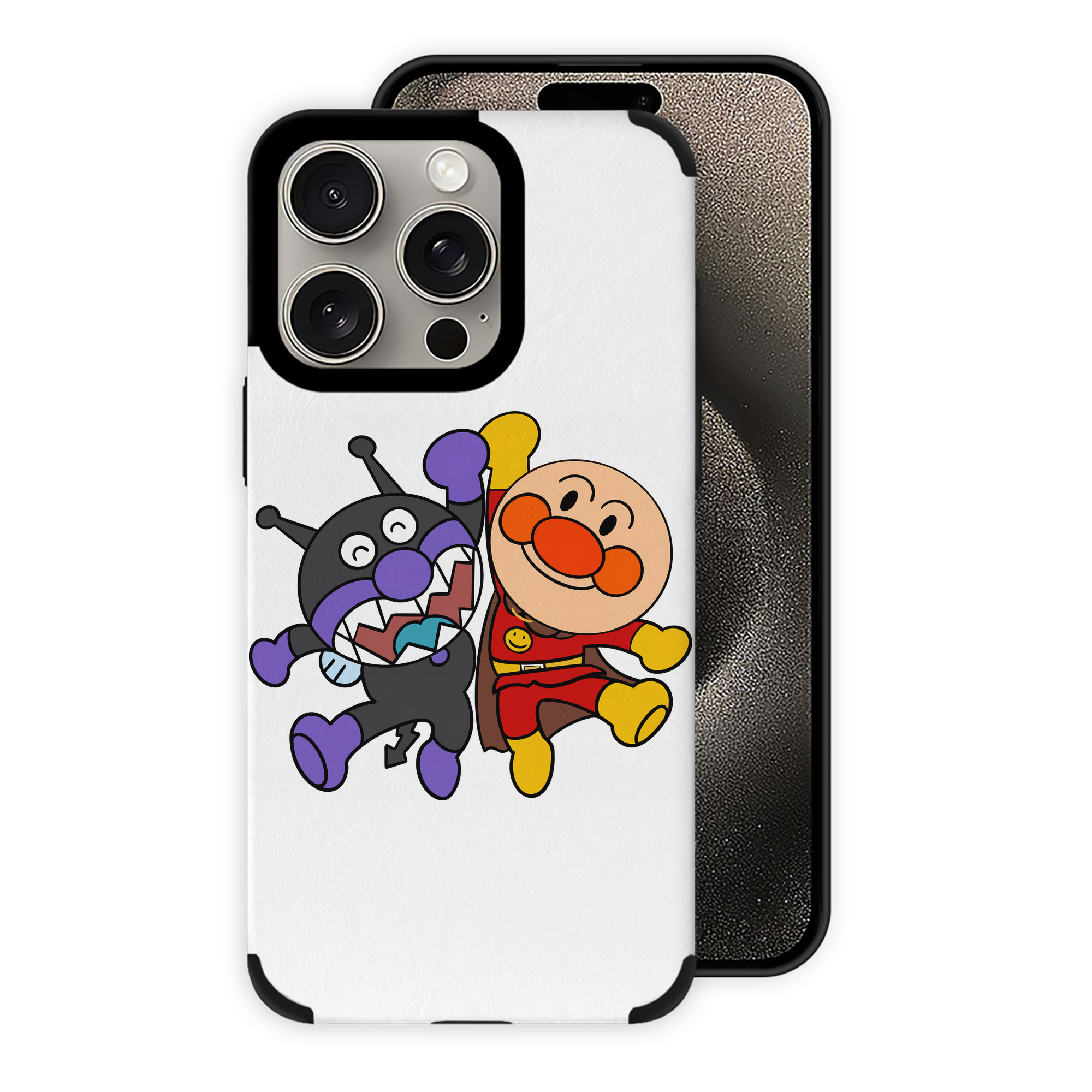 （画像用） アンパンマン Anpanman 【iPhone15ProMax対応】 PUレザー スマホケース 耐衝撃＆黄変防止