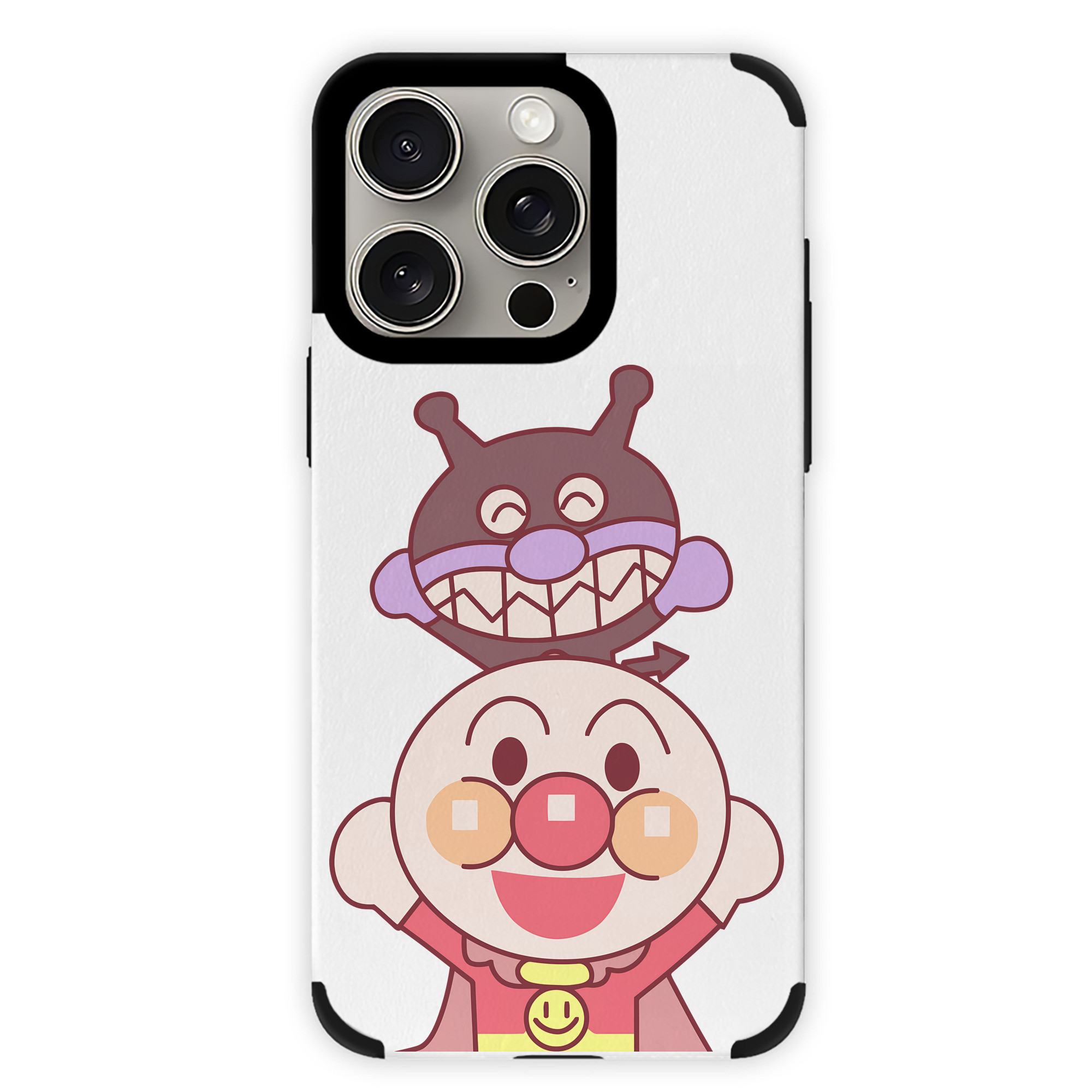 （画像用） アンパンマン Anpanman 【iPhone15ProMax対応】 PUレザー スマホケース 耐衝撃＆黄変防止
