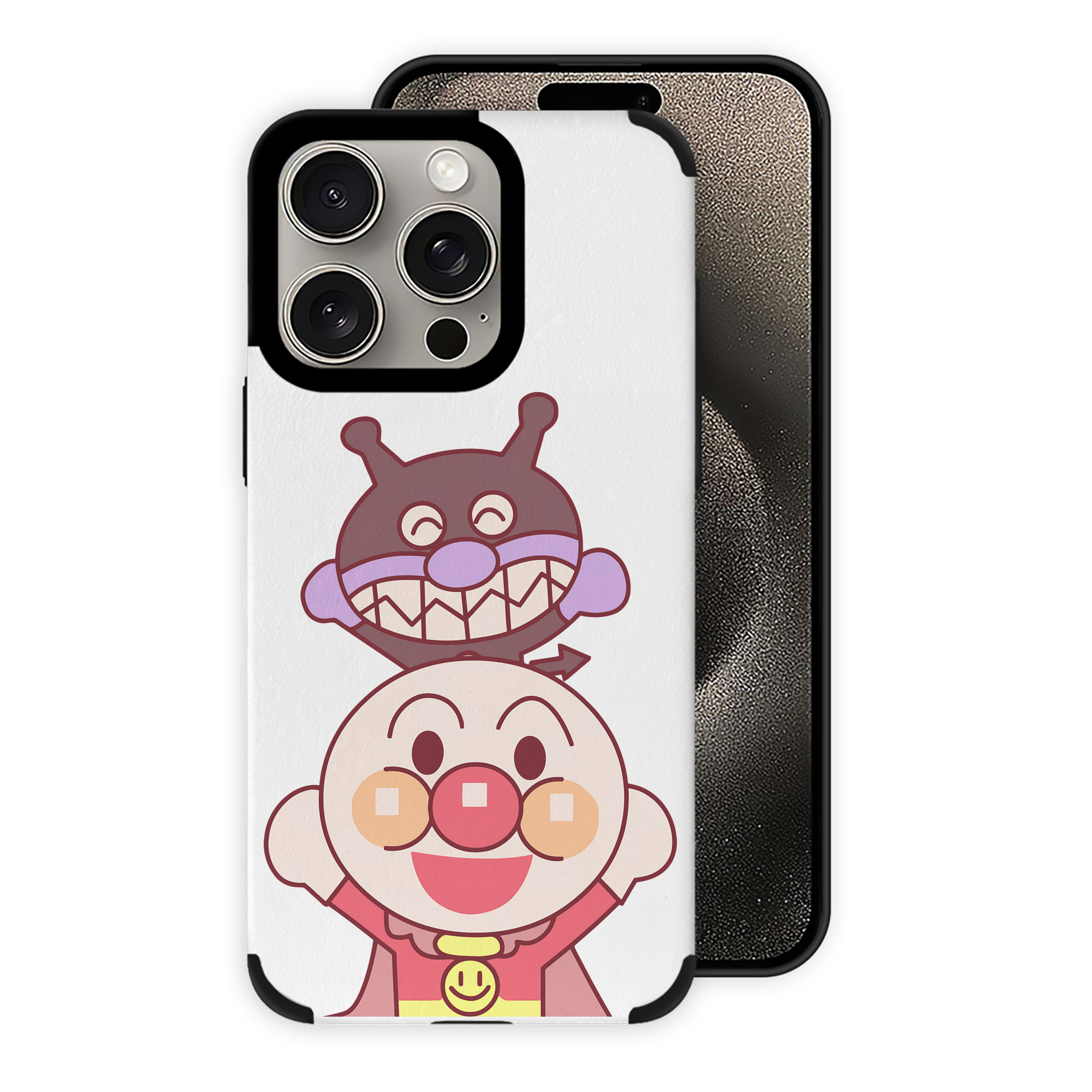（画像用） アンパンマン Anpanman 【iPhone15ProMax対応】 PUレザー スマホケース 耐衝撃＆黄変防止