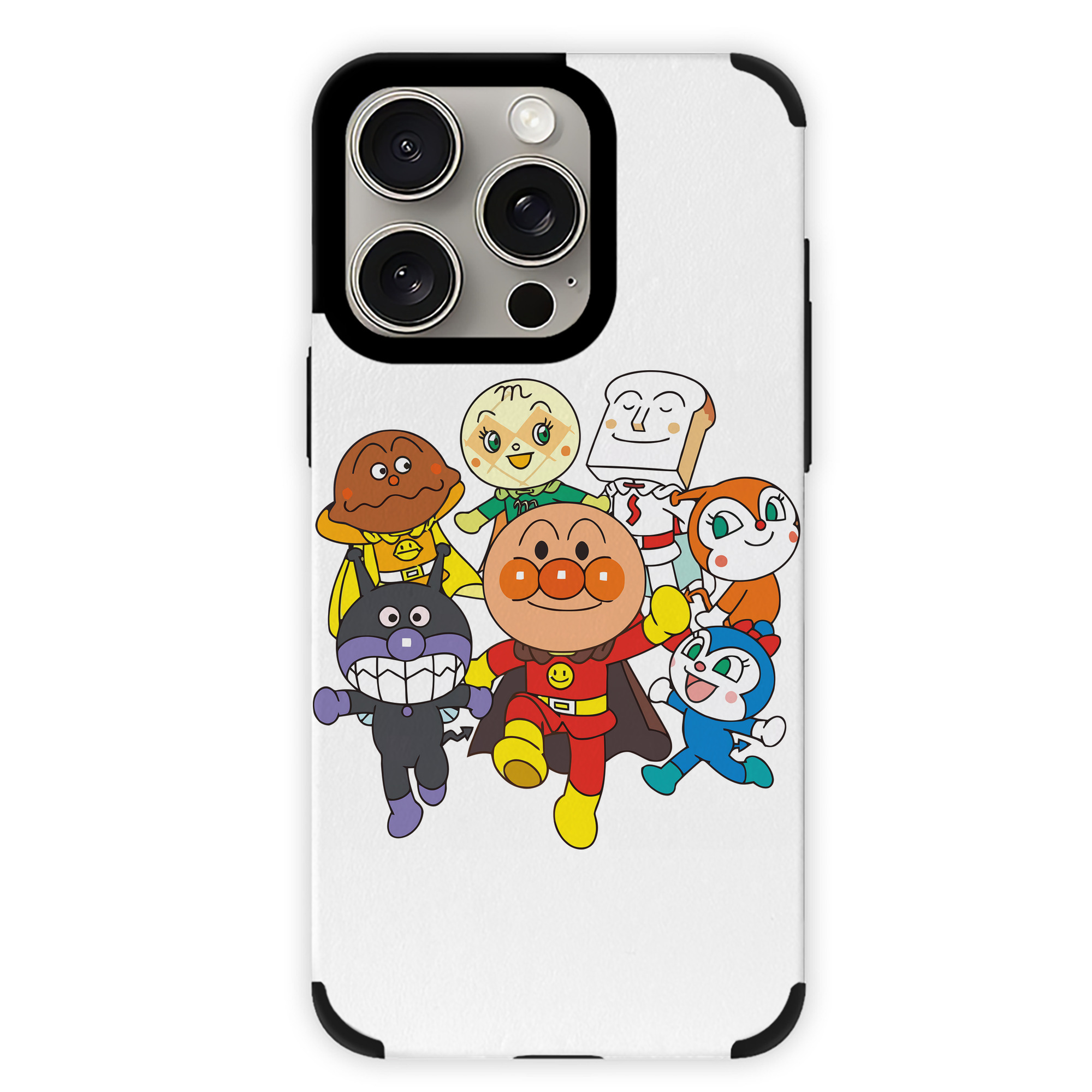 （画像用） アンパンマン Anpanman 【iPhone15ProMax対応】 PUレザー スマホケース 耐衝撃＆黄変防止