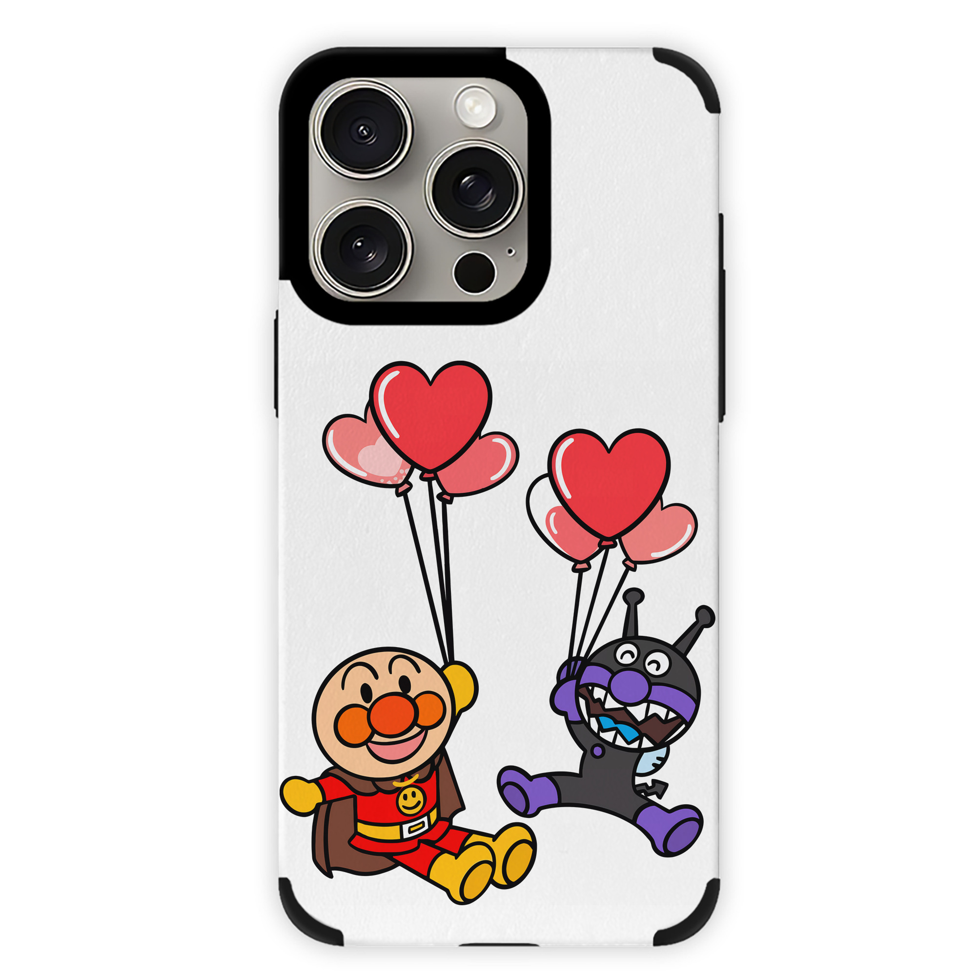 （画像用） アンパンマン Anpanman 【iPhone15ProMax対応】 PUレザー スマホケース 耐衝撃＆黄変防止