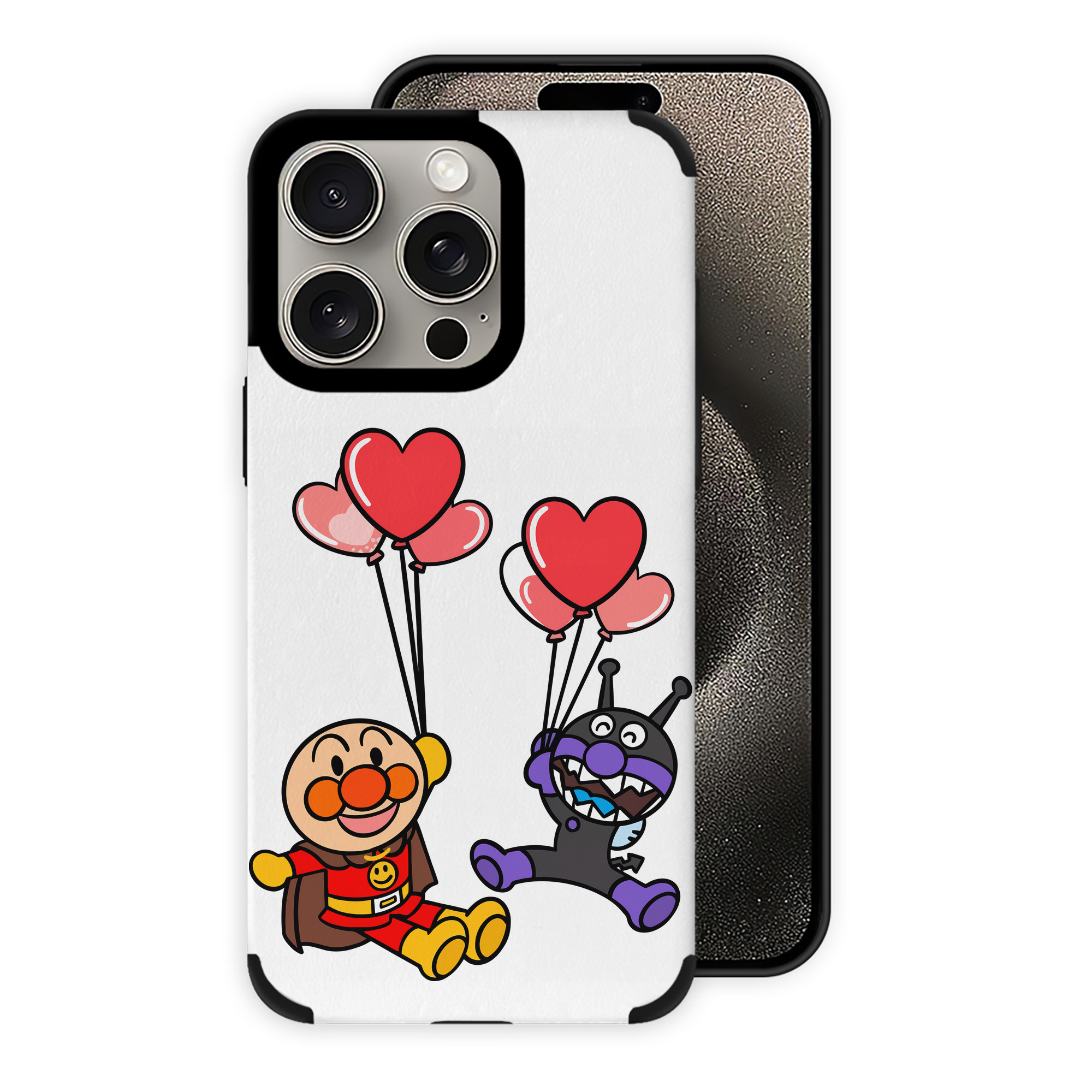 （画像用） アンパンマン Anpanman 【iPhone15ProMax対応】 PUレザー スマホケース 耐衝撃＆黄変防止
