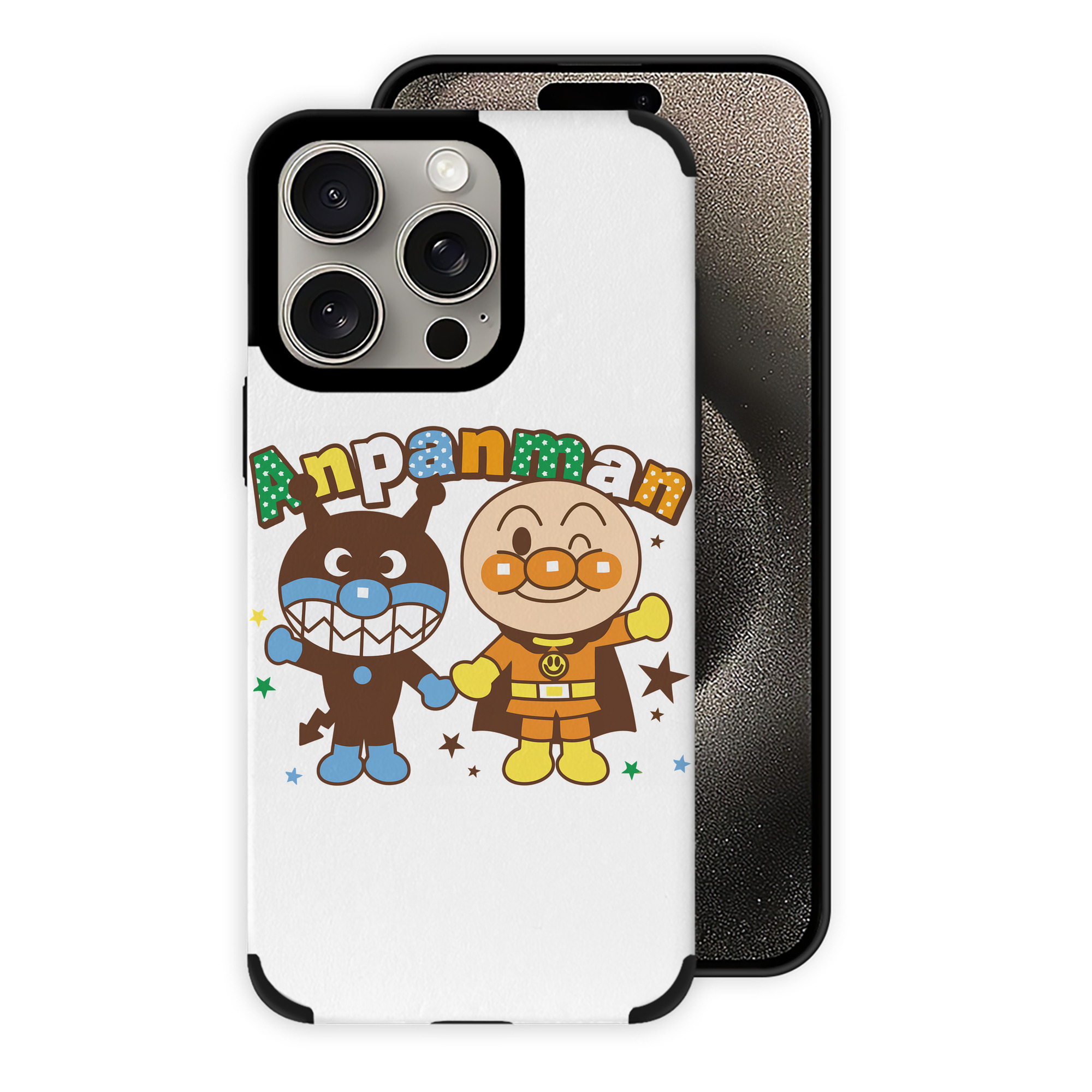 （画像用） アンパンマン Anpanman 【iPhone15ProMax対応】 PUレザー スマホケース 耐衝撃＆黄変防止