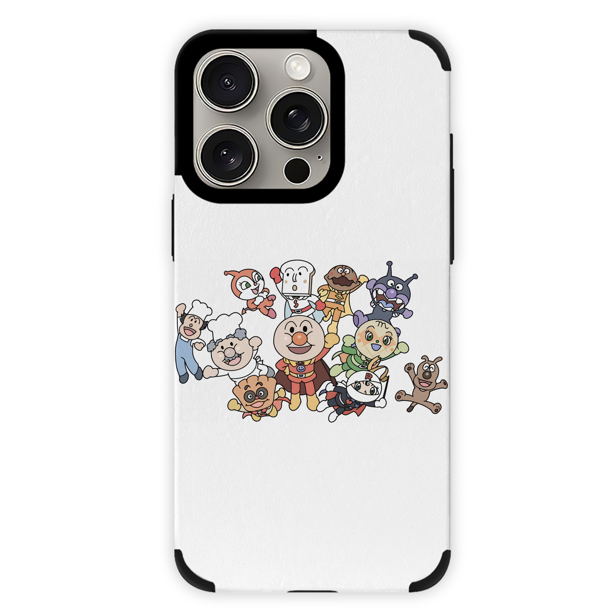 （画像用） アンパンマン Anpanman 【iPhone15ProMax対応】 PUレザー スマホケース 耐衝撃＆黄変防止