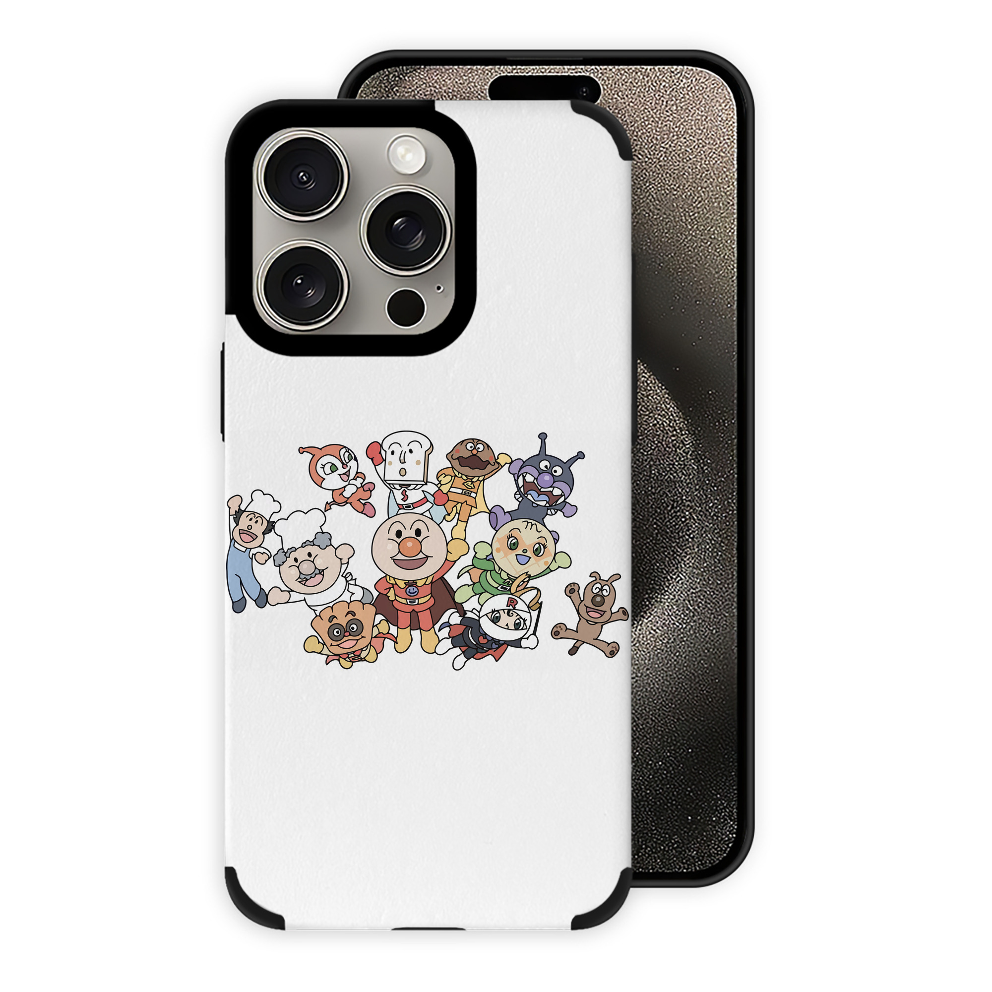 （画像用） アンパンマン Anpanman 【iPhone15ProMax対応】 PUレザー スマホケース 耐衝撃＆黄変防止