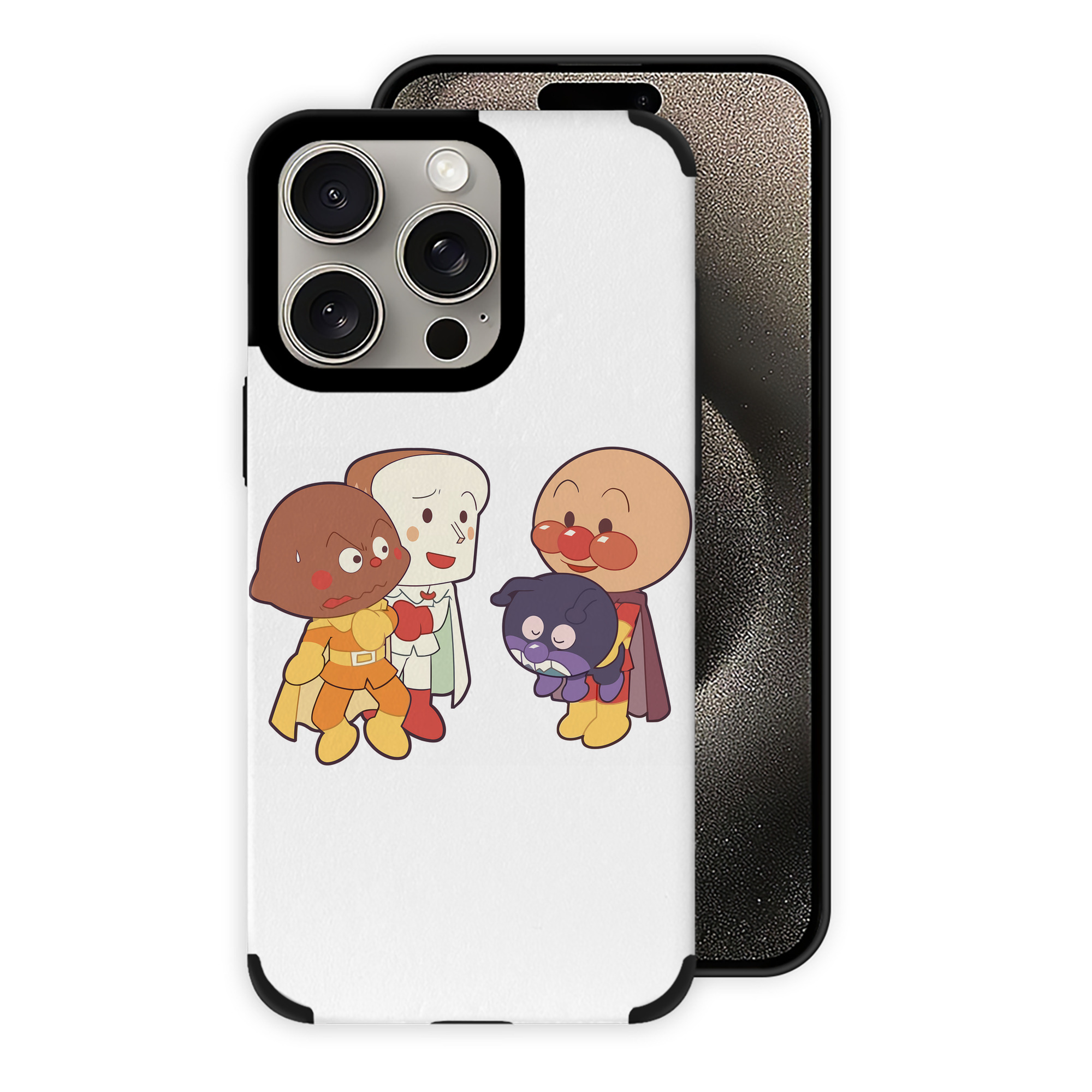 （画像用） アンパンマン Anpanman 【iPhone15ProMax対応】 PUレザー スマホケース 耐衝撃＆黄変防止