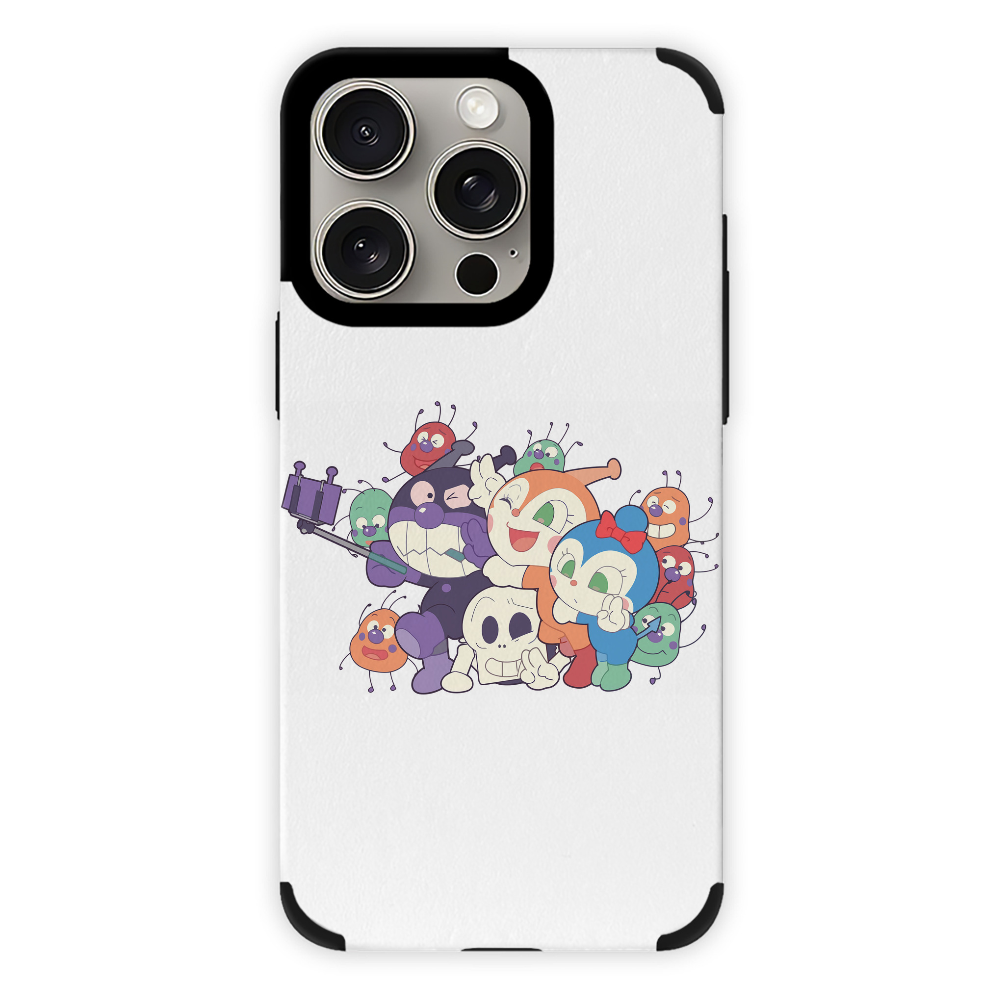 （画像用） アンパンマン Anpanman 【iPhone15ProMax対応】 PUレザー スマホケース 耐衝撃＆黄変防止