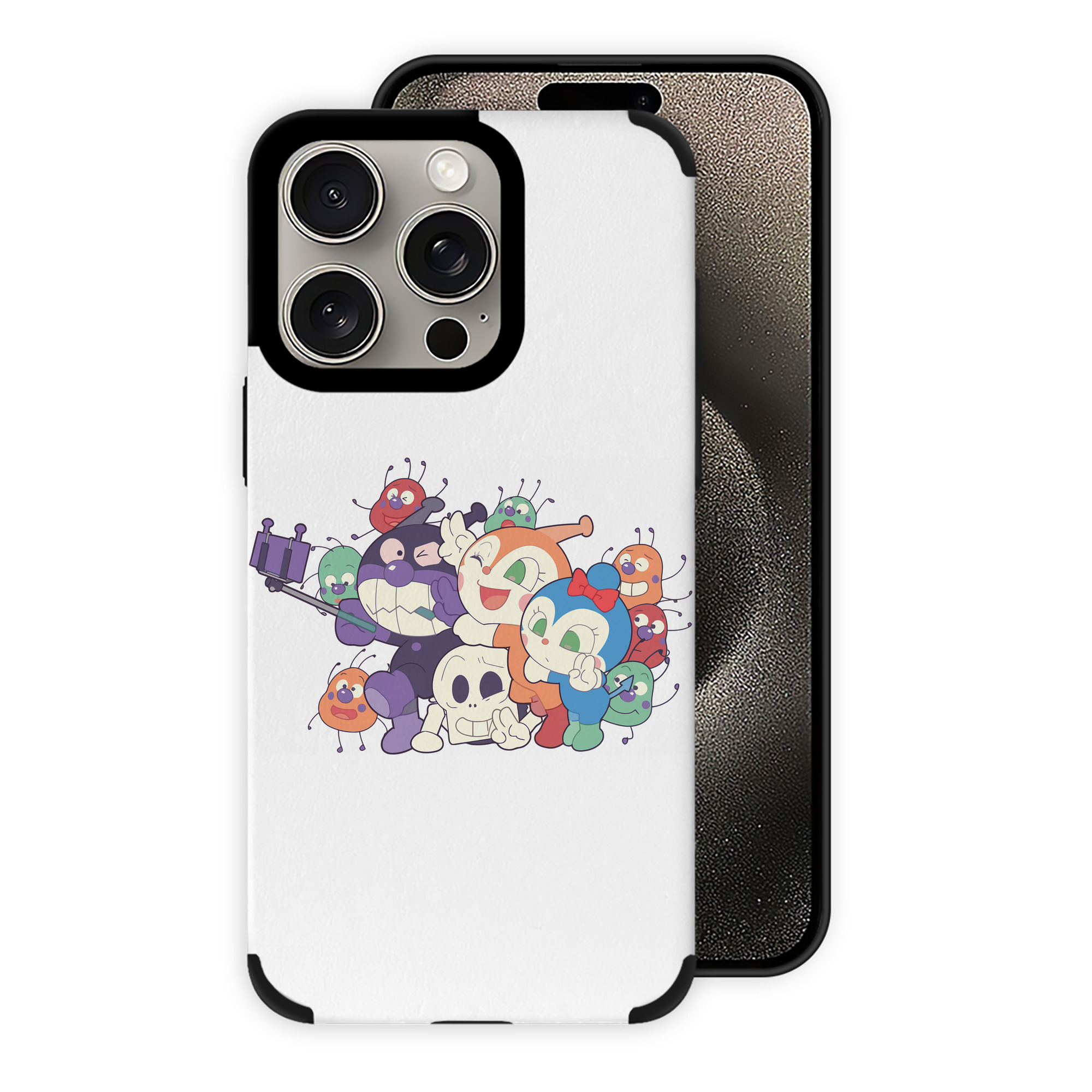（画像用） アンパンマン Anpanman 【iPhone15ProMax対応】 PUレザー スマホケース 耐衝撃＆黄変防止