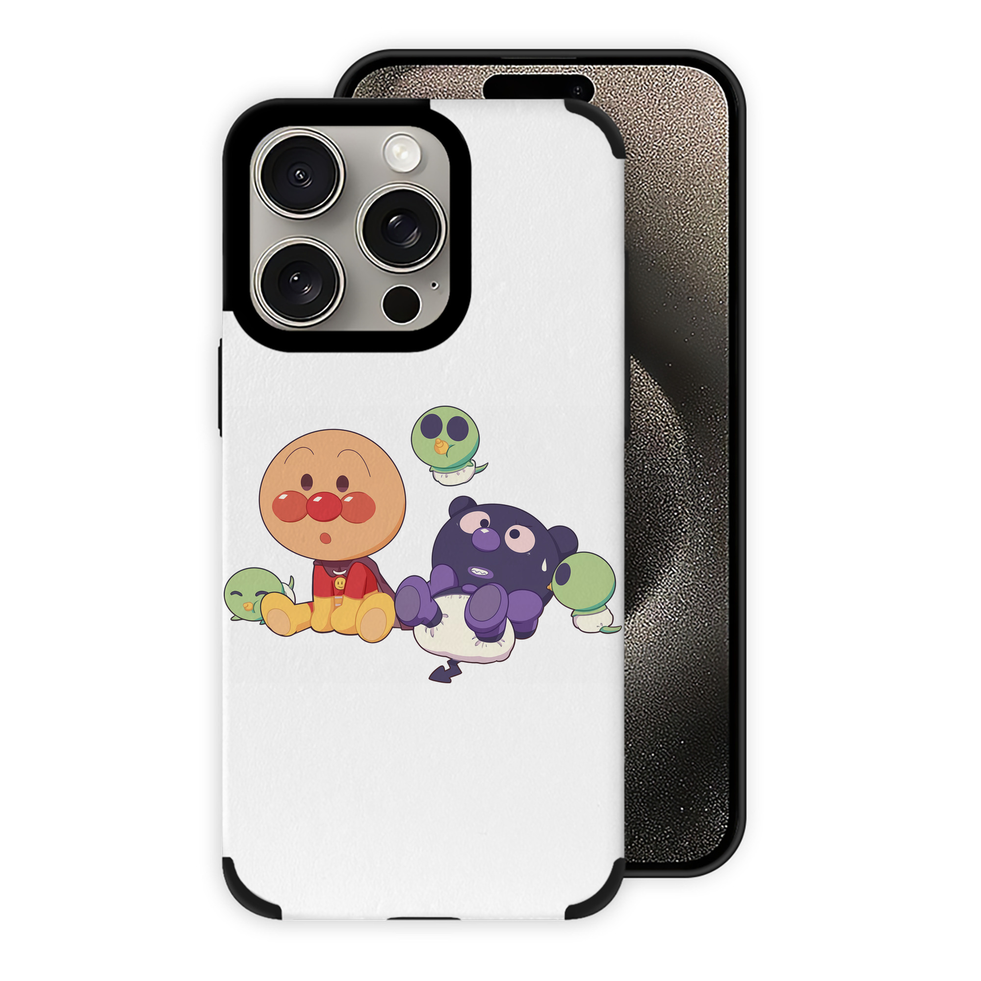 （画像用） アンパンマン Anpanman 【iPhone15ProMax対応】 PUレザー スマホケース 耐衝撃＆黄変防止