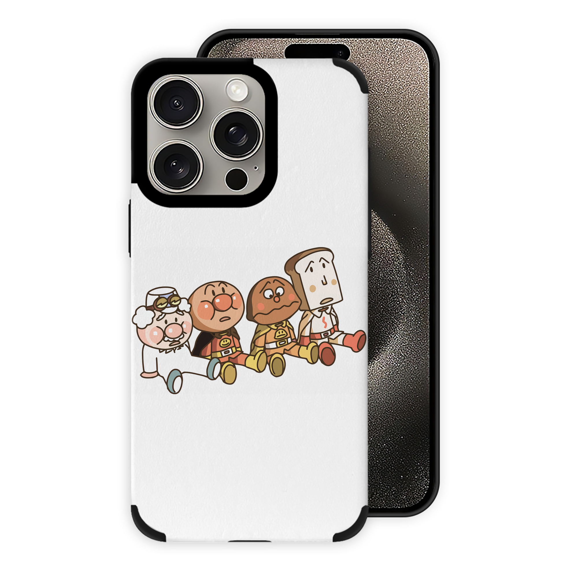 （画像用） アンパンマン Anpanman 【iPhone15ProMax対応】 PUレザー スマホケース 耐衝撃＆黄変防止