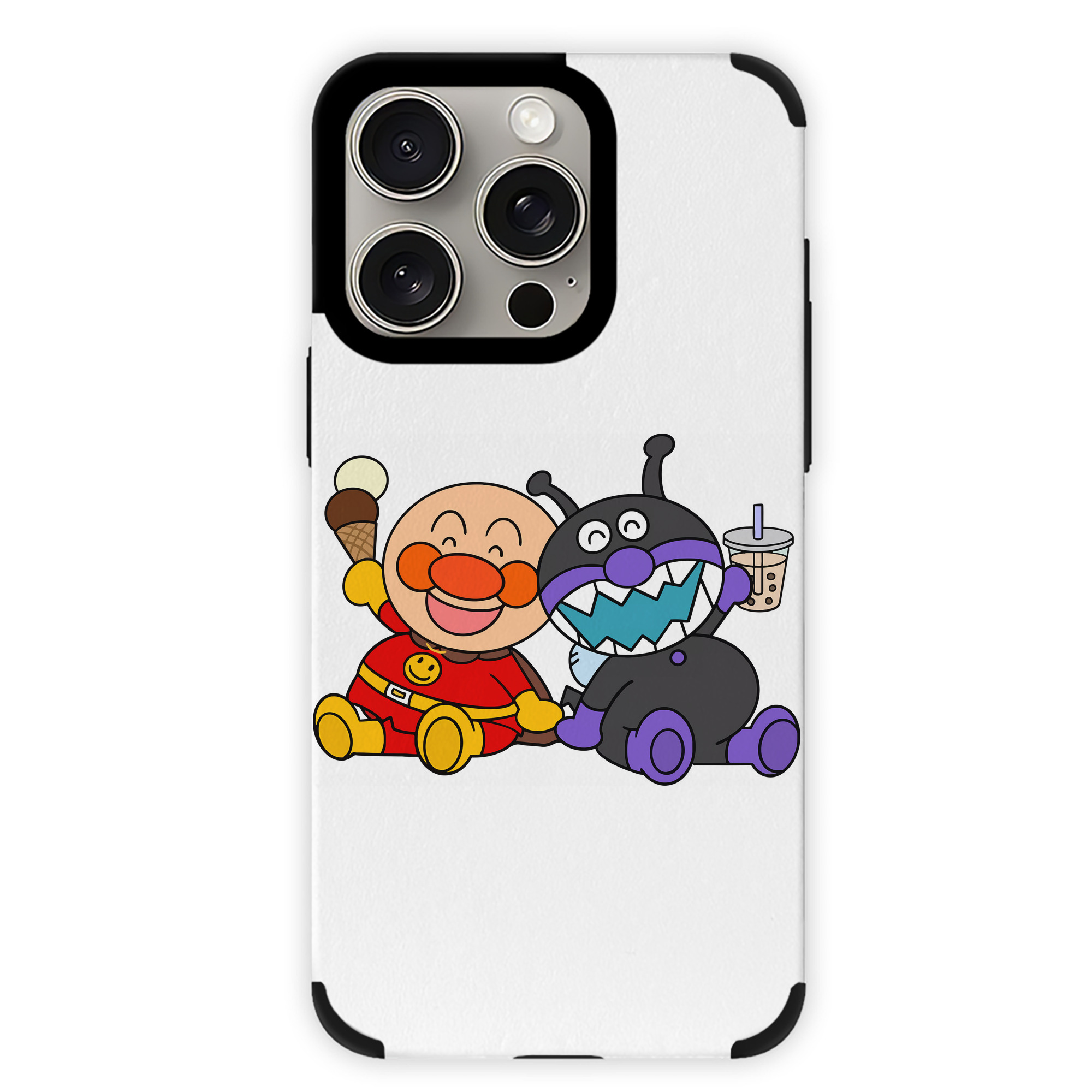 （画像用） アンパンマン Anpanman 【iPhone15ProMax対応】 PUレザー スマホケース 耐衝撃＆黄変防止