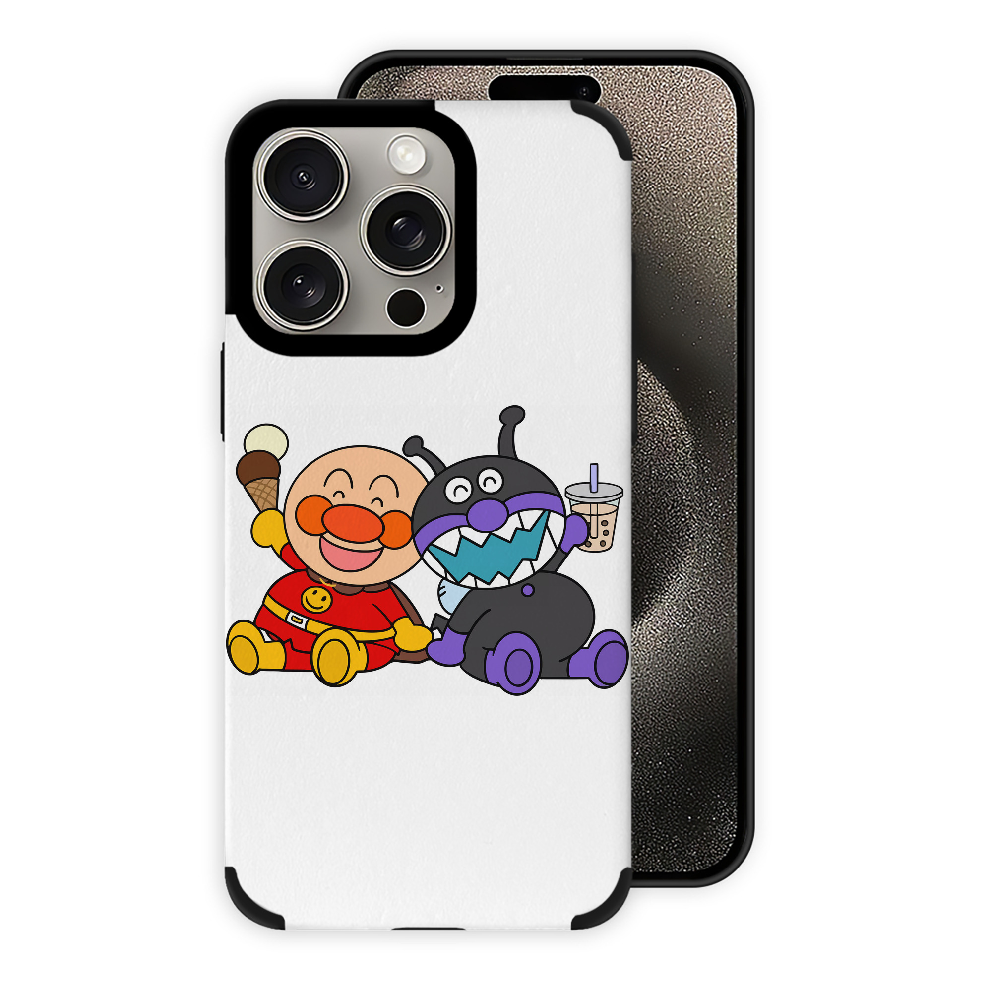 （画像用） アンパンマン Anpanman 【iPhone15ProMax対応】 PUレザー スマホケース 耐衝撃＆黄変防止