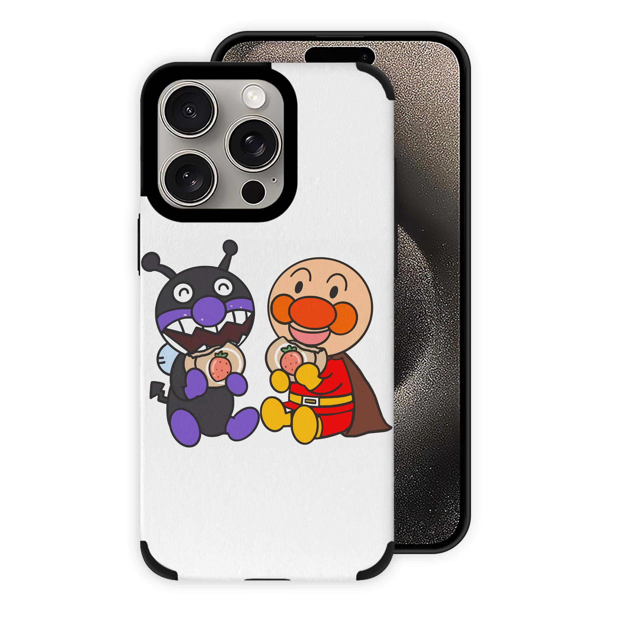 （画像用） アンパンマン Anpanman 【iPhone15ProMax対応】 PUレザー スマホケース 耐衝撃＆黄変防止