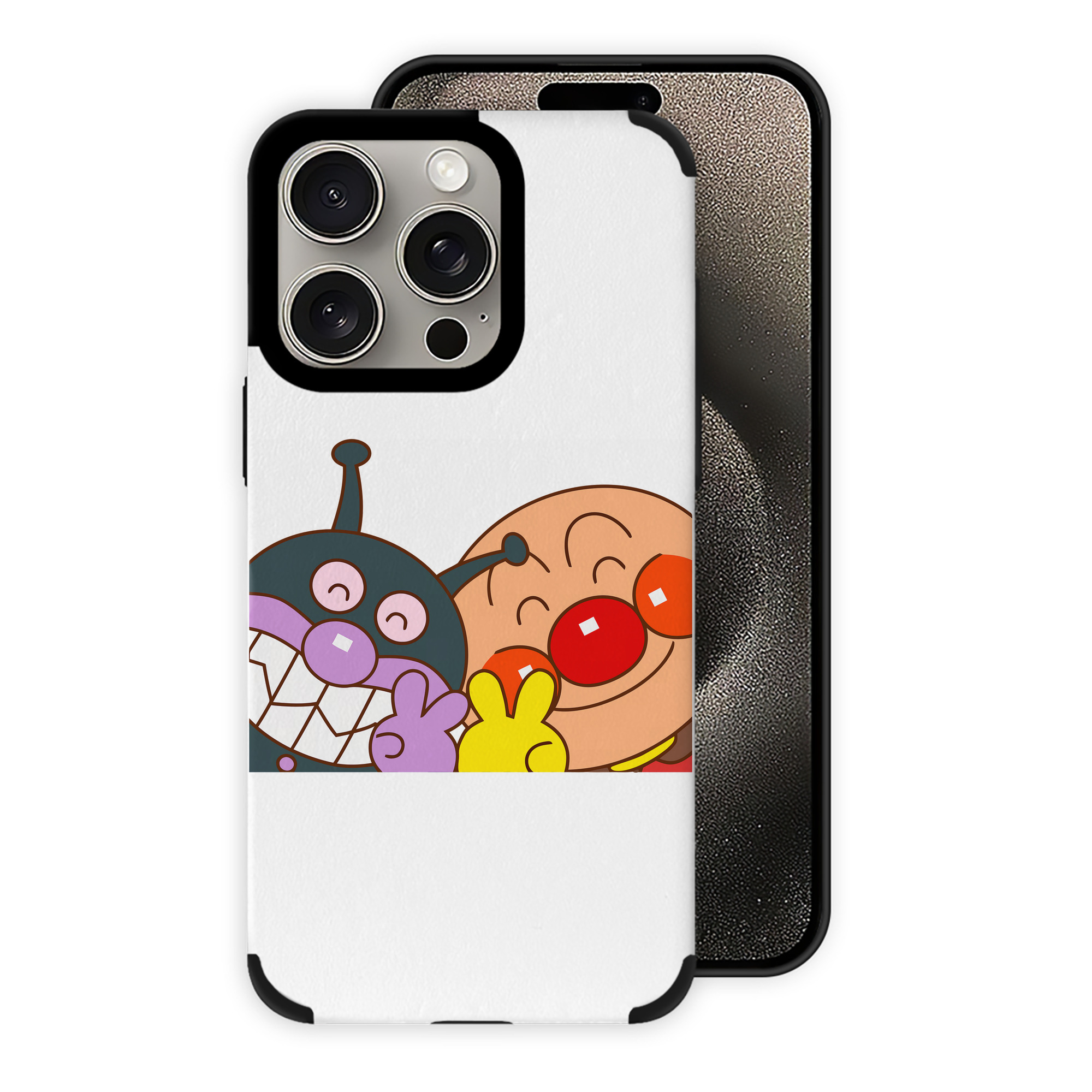 （画像用） アンパンマン Anpanman 【iPhone15ProMax対応】 PUレザー スマホケース 耐衝撃＆黄変防止