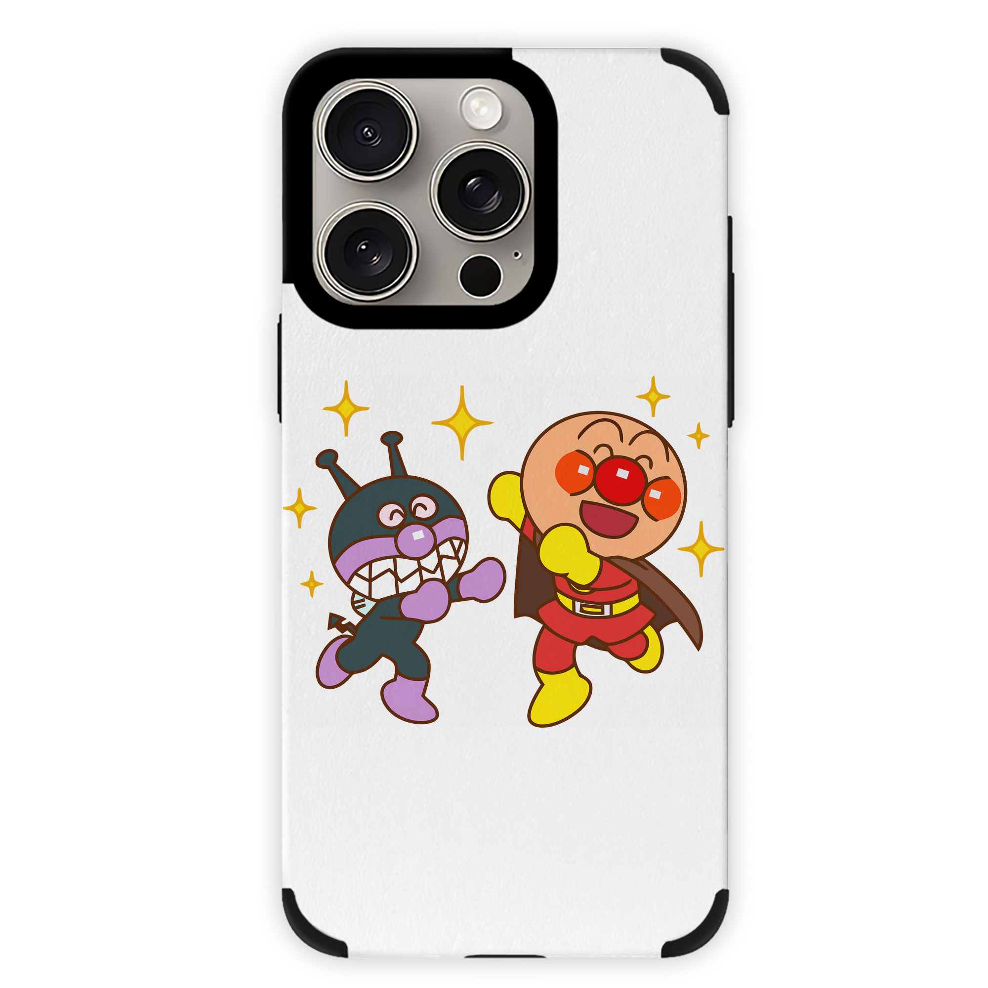 （画像用） アンパンマン Anpanman 【iPhone15ProMax対応】 PUレザー スマホケース 耐衝撃＆黄変防止