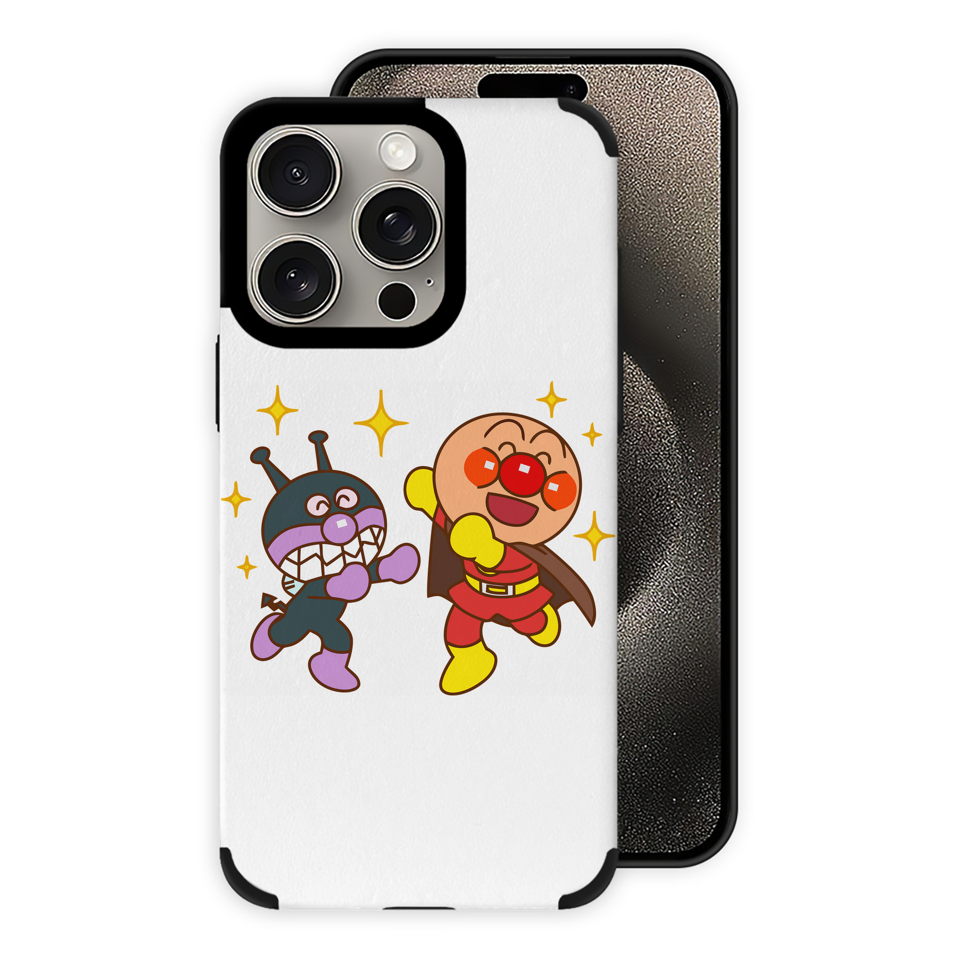 （画像用） アンパンマン Anpanman 【iPhone15ProMax対応】 PUレザー スマホケース 耐衝撃＆黄変防止
