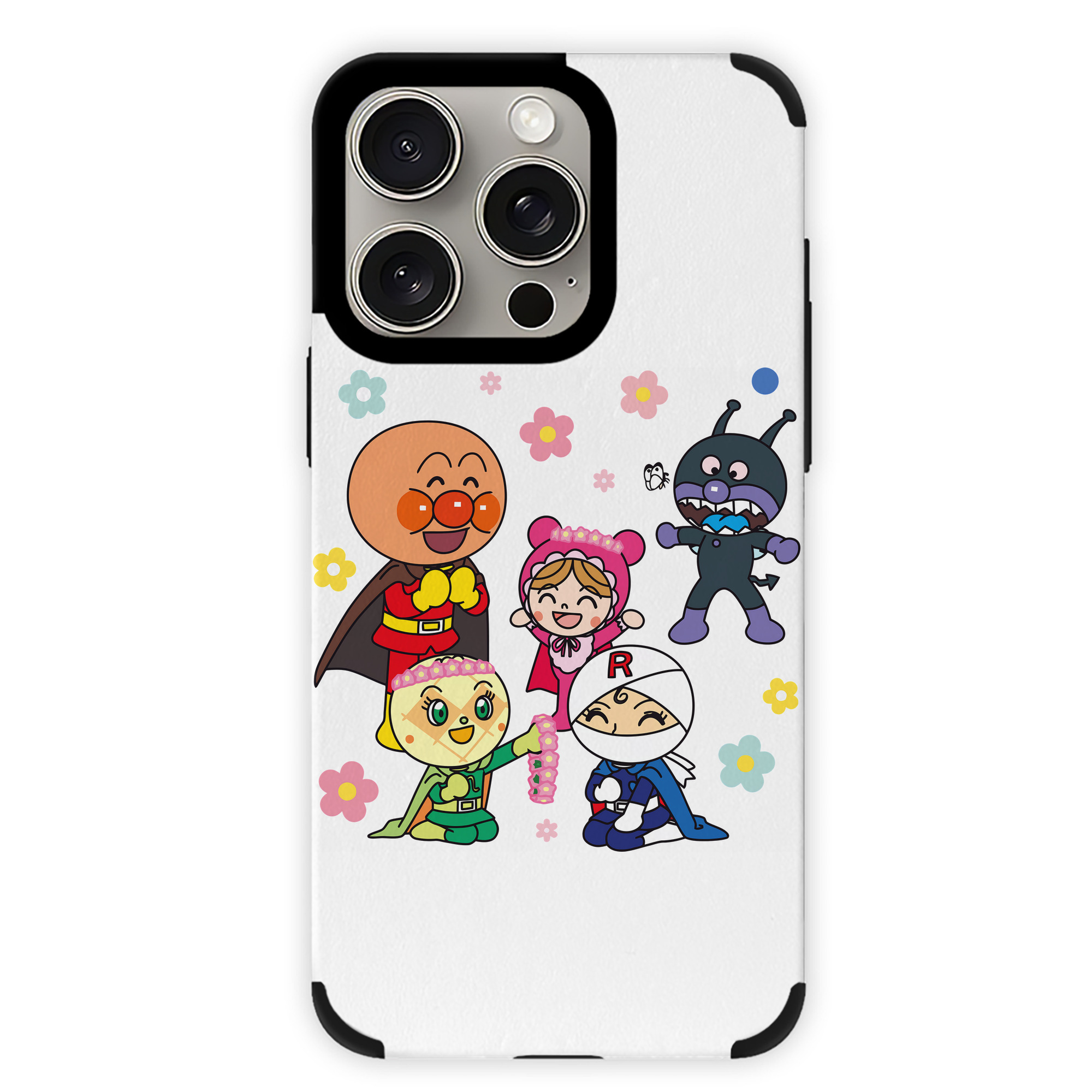 （画像用） アンパンマン Anpanman 【iPhone15ProMax対応】 PUレザー スマホケース 耐衝撃＆黄変防止