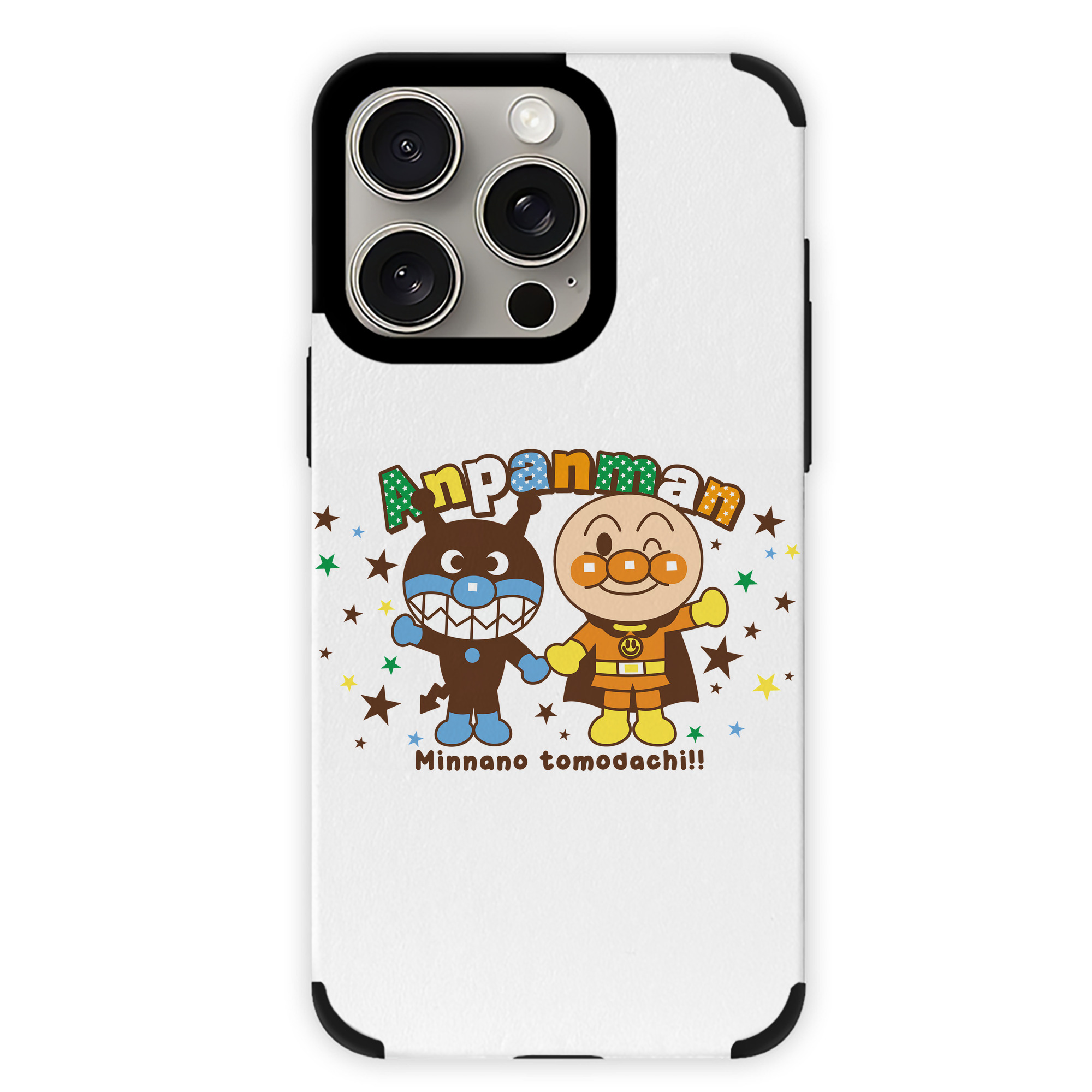 （画像用） アンパンマン Anpanman 【iPhone15ProMax対応】 PUレザー スマホケース 耐衝撃＆黄変防止