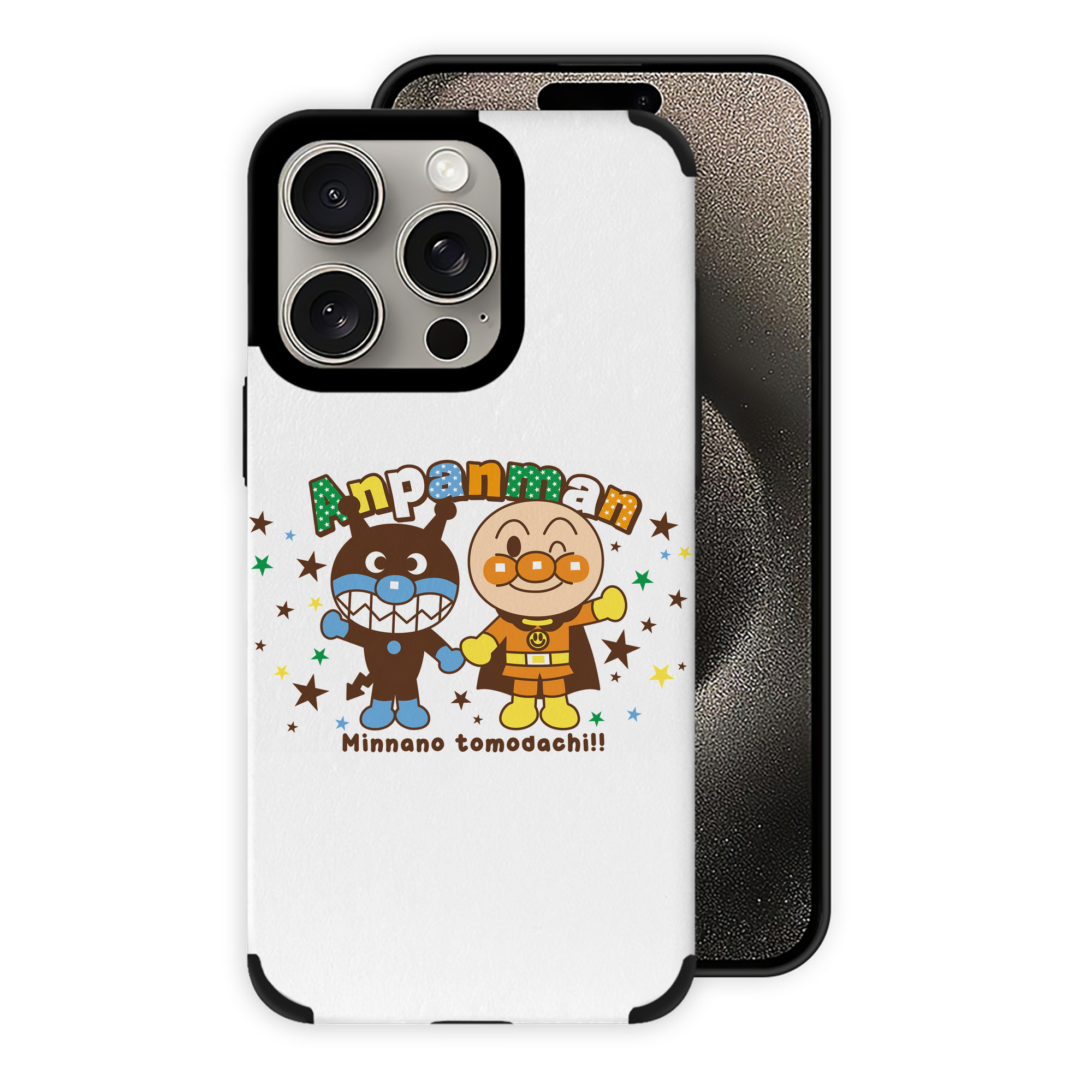 （画像用） アンパンマン Anpanman 【iPhone15ProMax対応】 PUレザー スマホケース 耐衝撃＆黄変防止