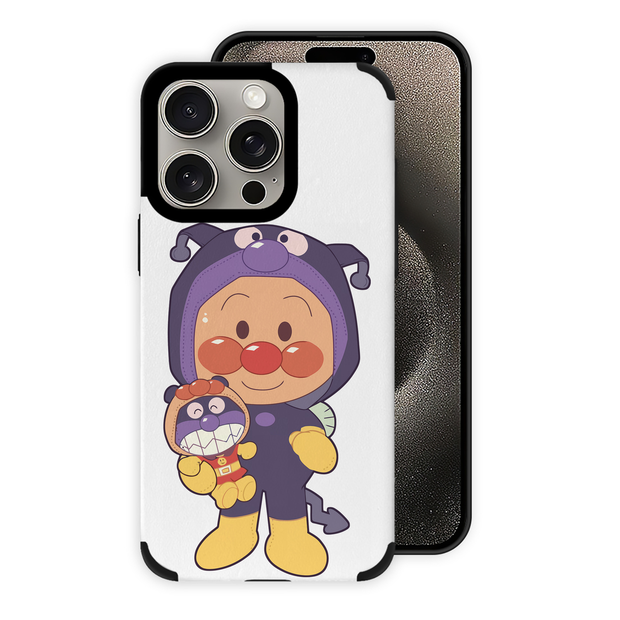 （画像用） アンパンマン Anpanman 【iPhone15ProMax対応】 PUレザー スマホケース 耐衝撃＆黄変防止