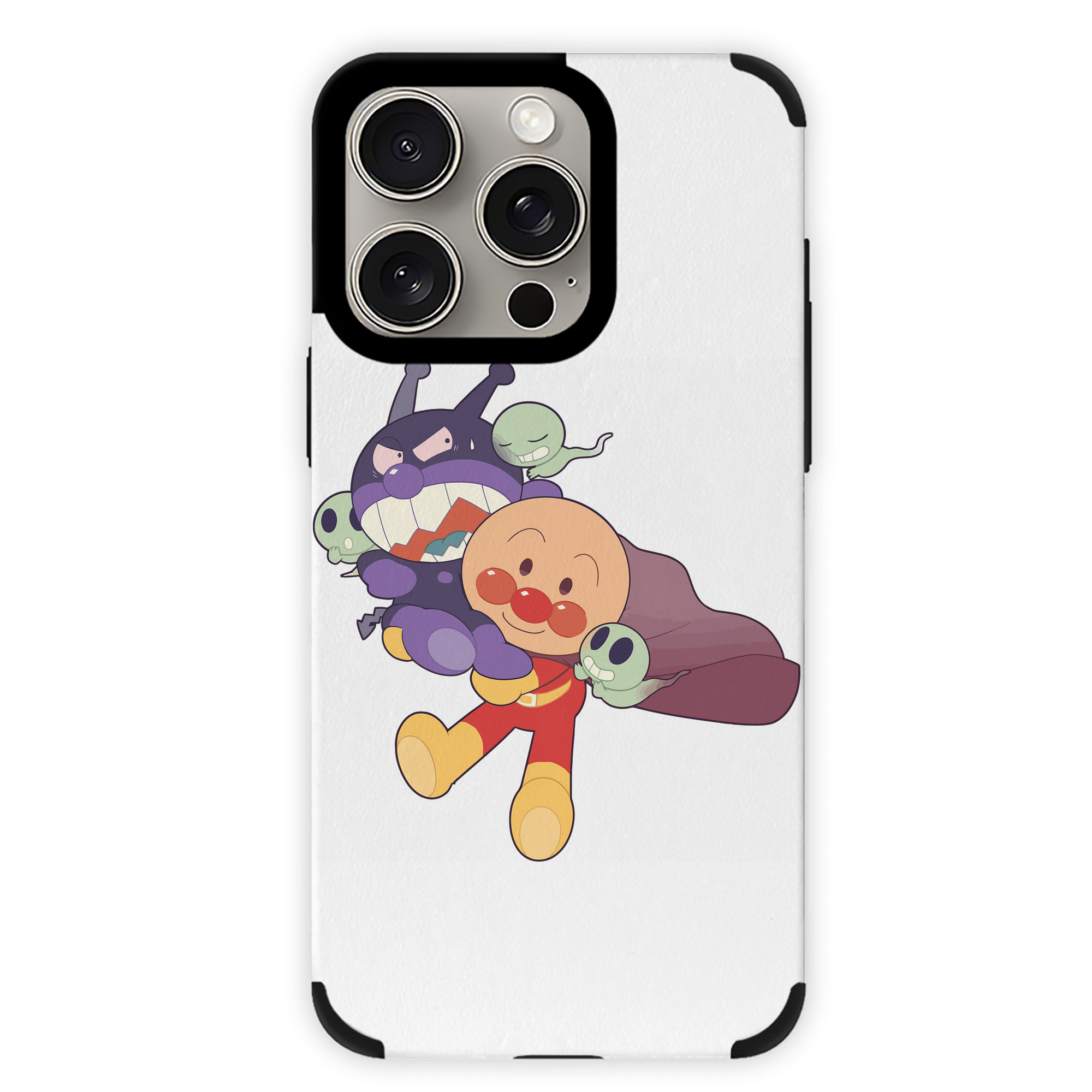 （画像用） アンパンマン Anpanman 【iPhone15ProMax対応】 PUレザー スマホケース 耐衝撃＆黄変防止