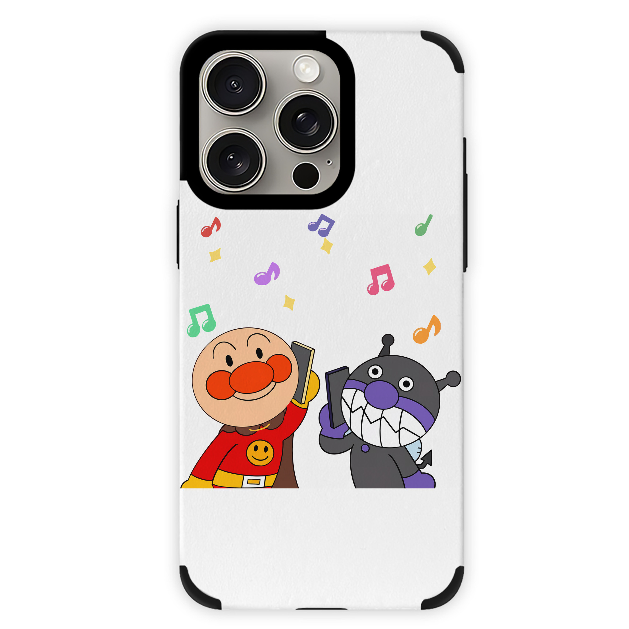 （画像用） アンパンマン Anpanman 【iPhone15ProMax対応】 PUレザー スマホケース 耐衝撃＆黄変防止