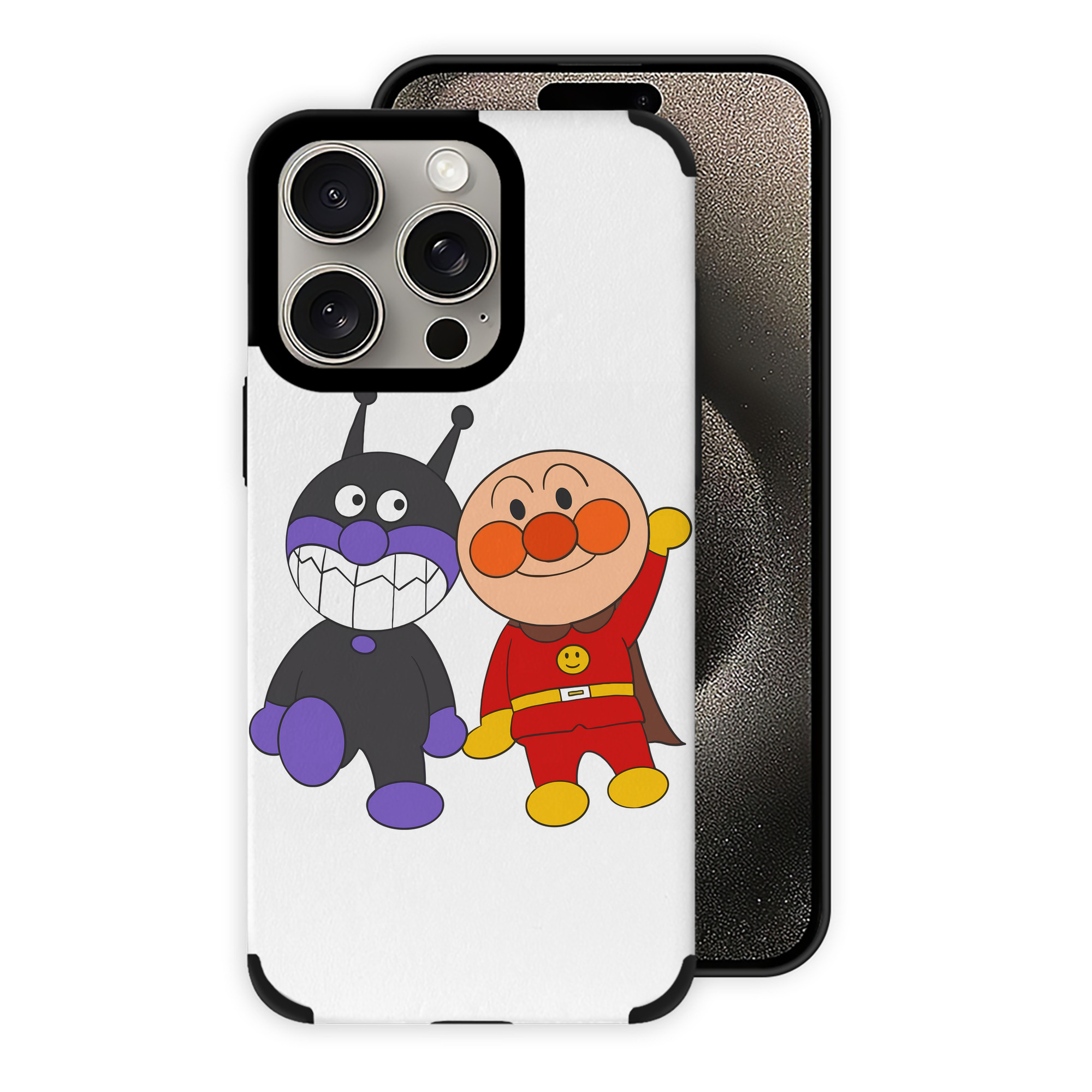 （画像用） アンパンマン Anpanman 【iPhone15ProMax対応】 PUレザー スマホケース 耐衝撃＆黄変防止