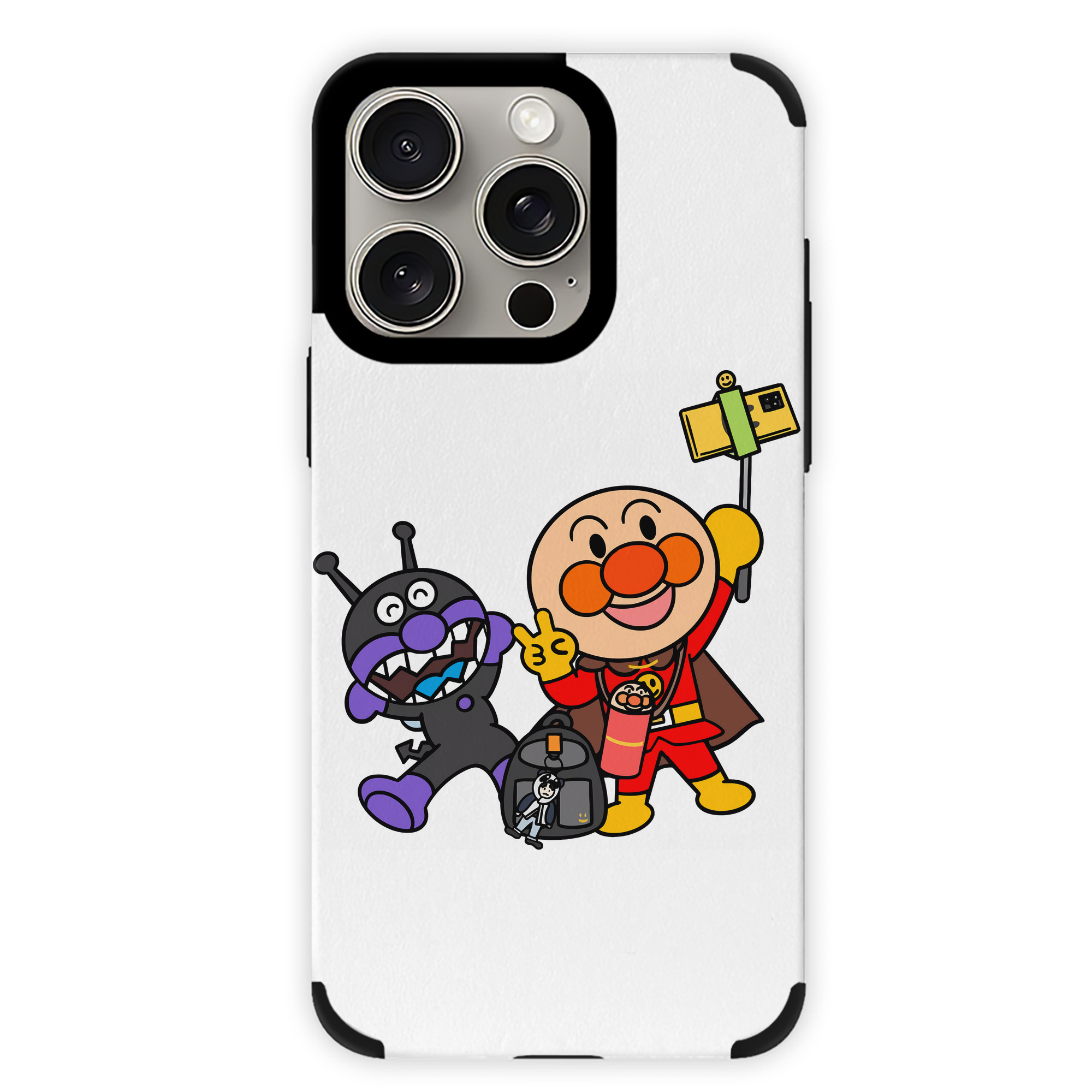 （画像用） アンパンマン Anpanman 【iPhone15ProMax対応】 PUレザー スマホケース 耐衝撃＆黄変防止